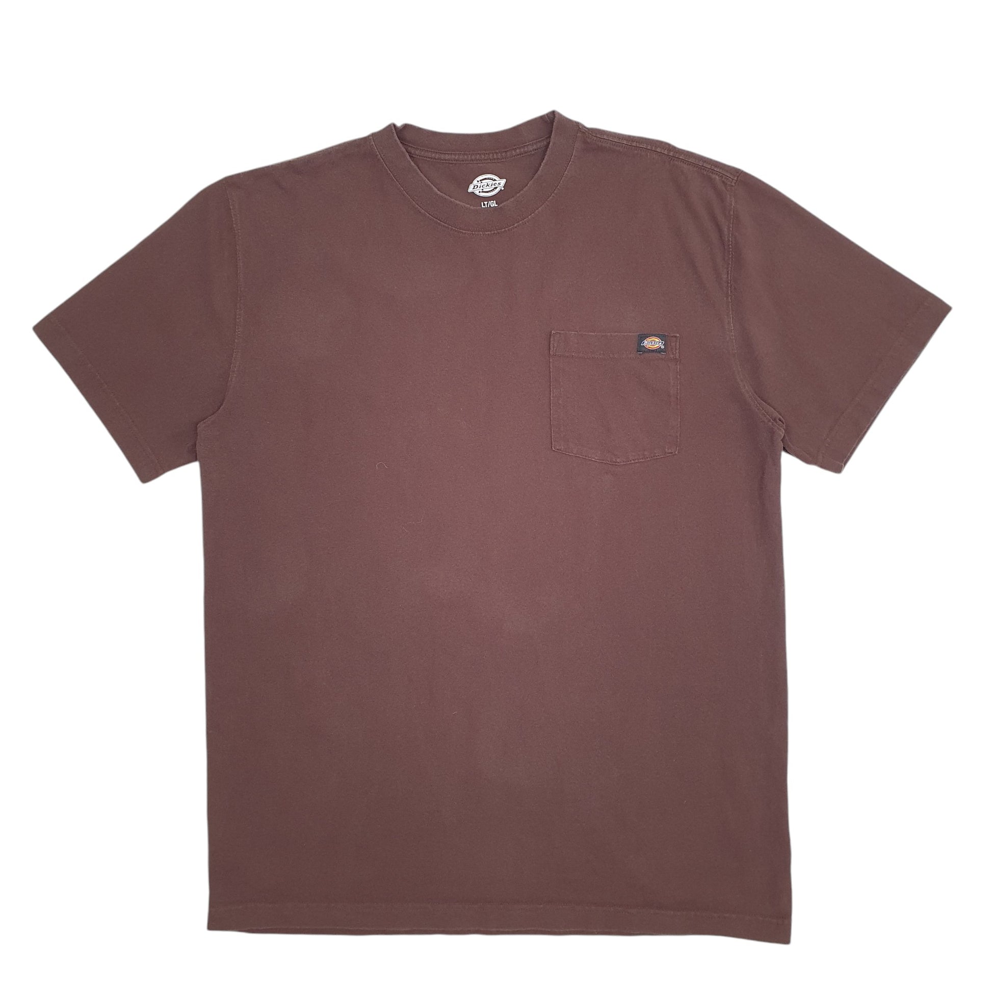 Mens Brown Dickies Pocket Short Sleeve T Shirt