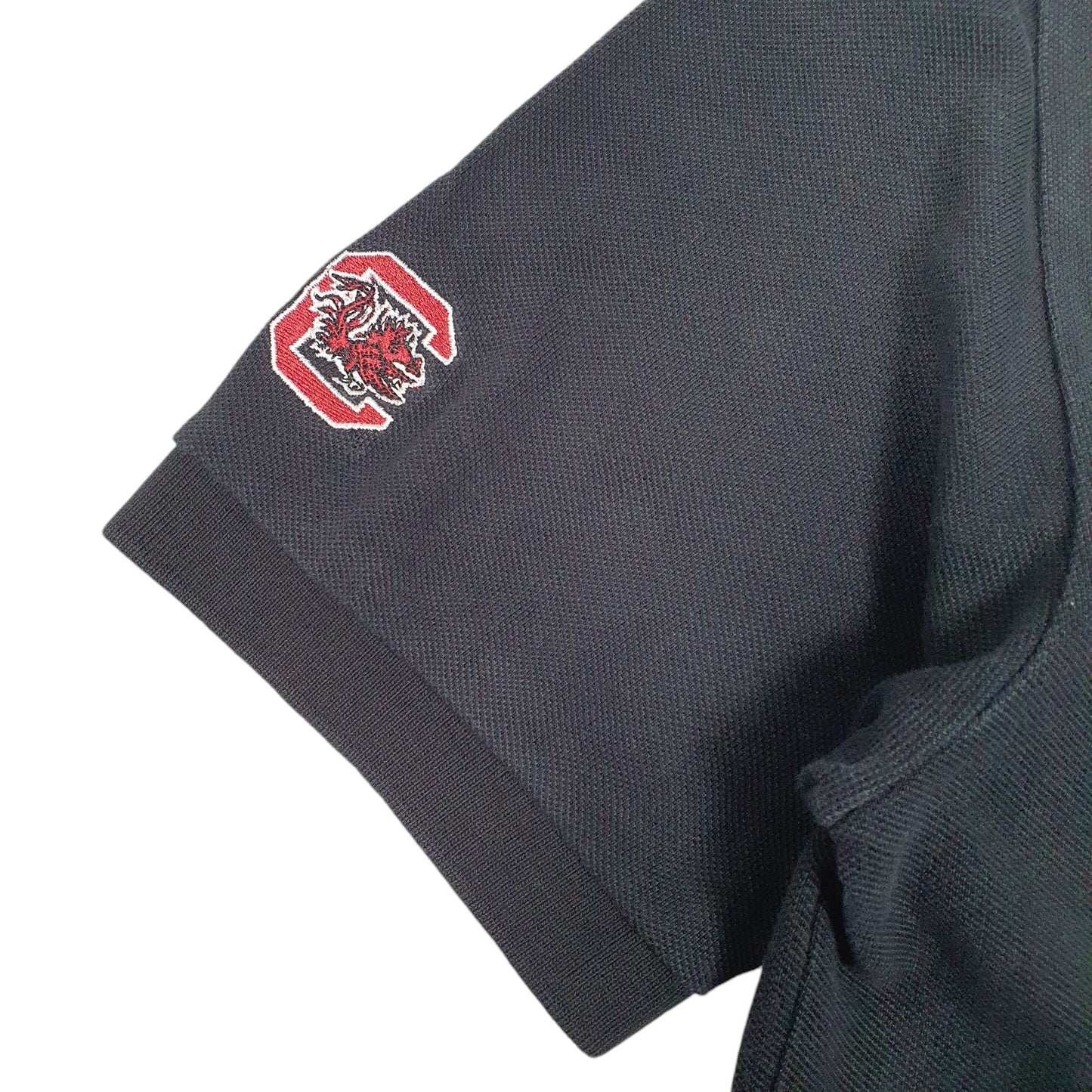 Mens Black Polo Ralph Lauren Vintage Cardiacs Gamecocks USA Short Sleeve Polo Shirt