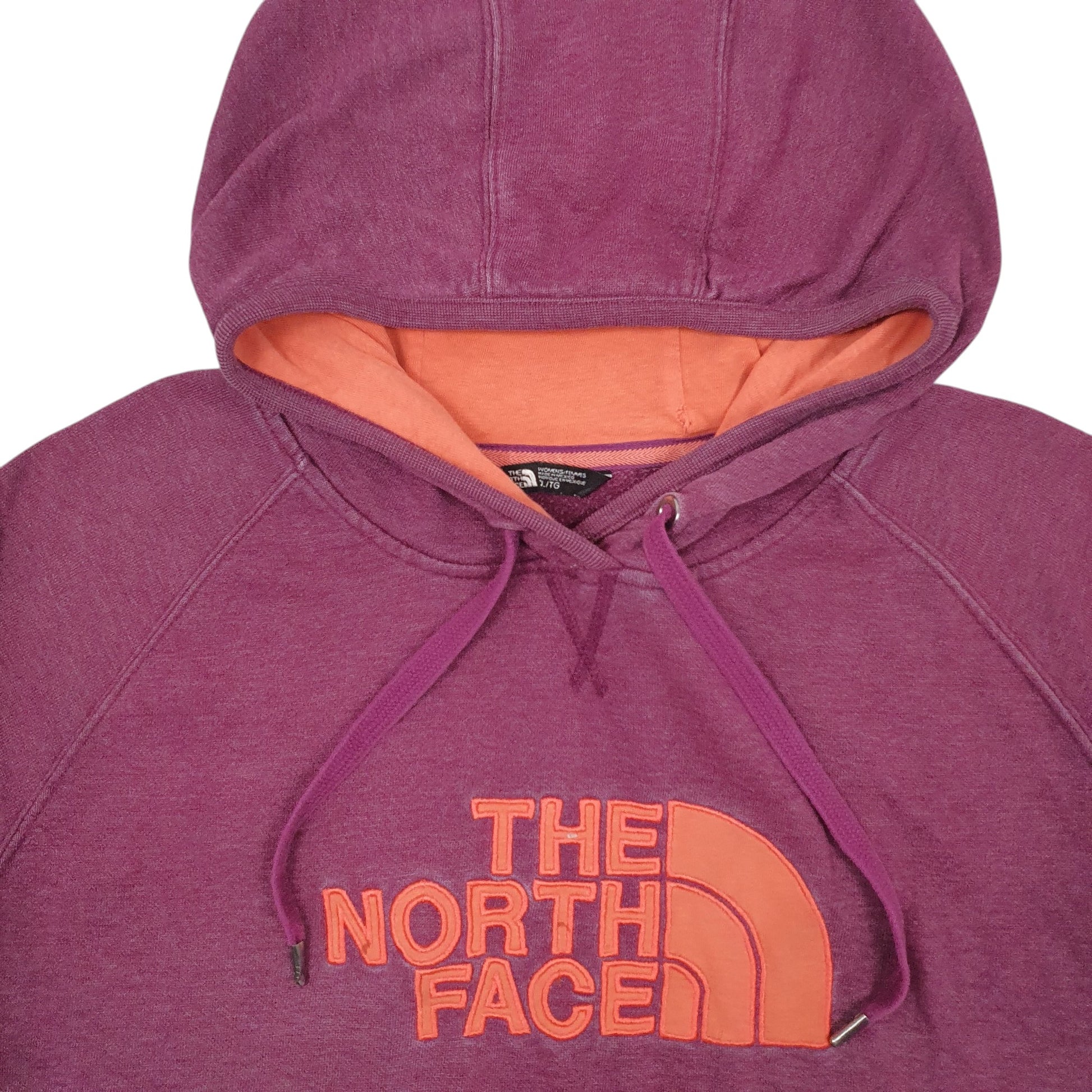 Womens Burgundy The North Face Spellout Hoodie Jumper