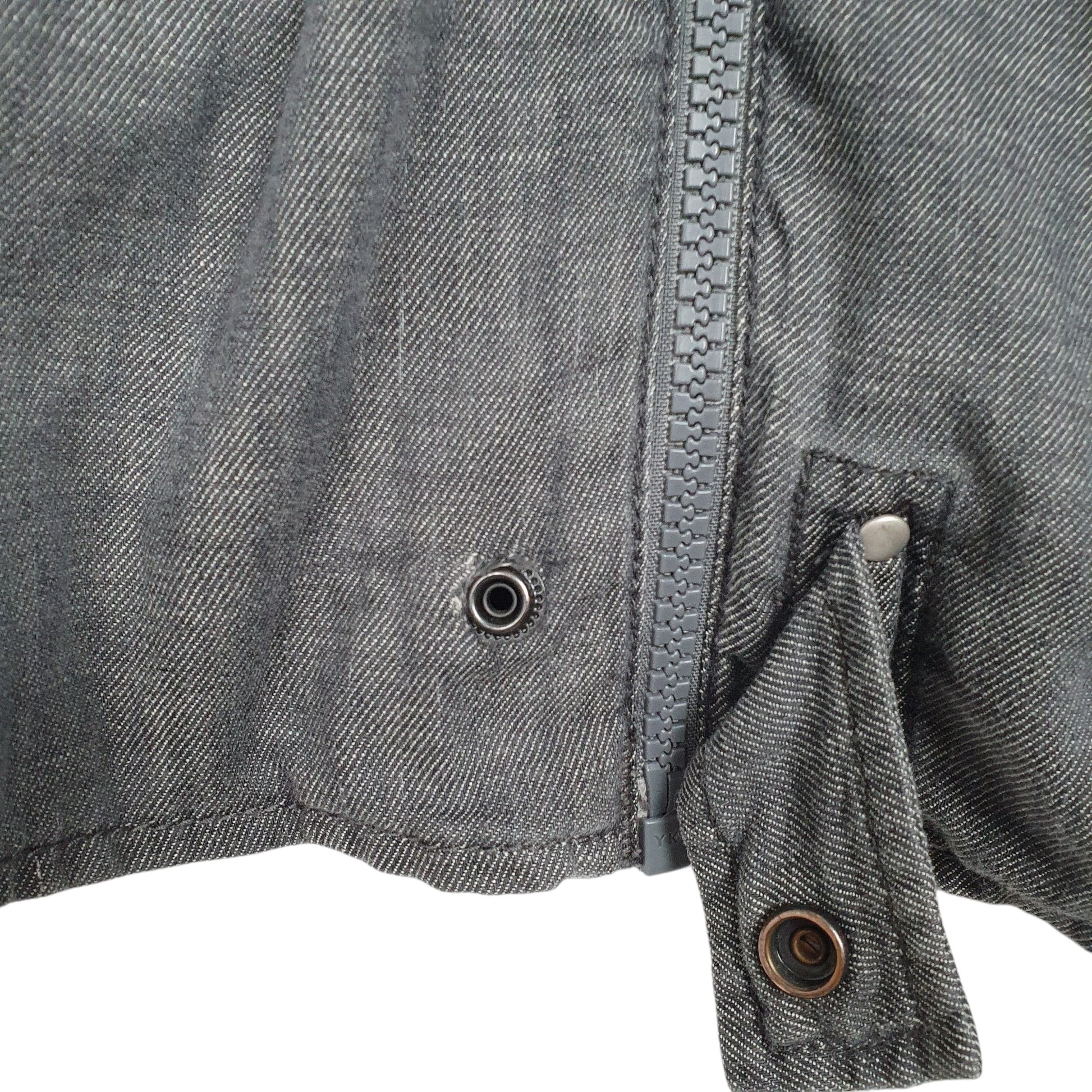 Mens Grey G Star Raw Shacket Zip Denim Long Sleeve Shirt
