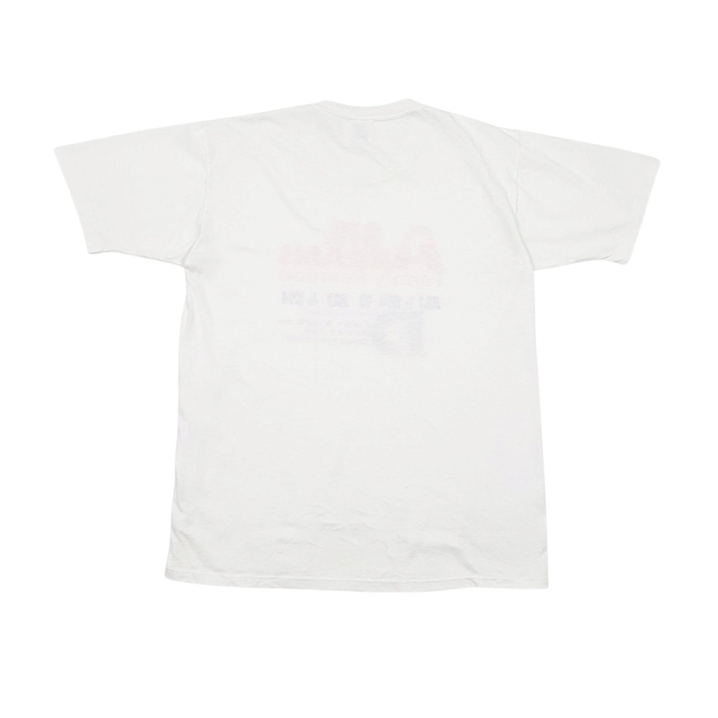 Mens White Jerzees Single Stitch Vintage 90s Short Sleeve T Shirt