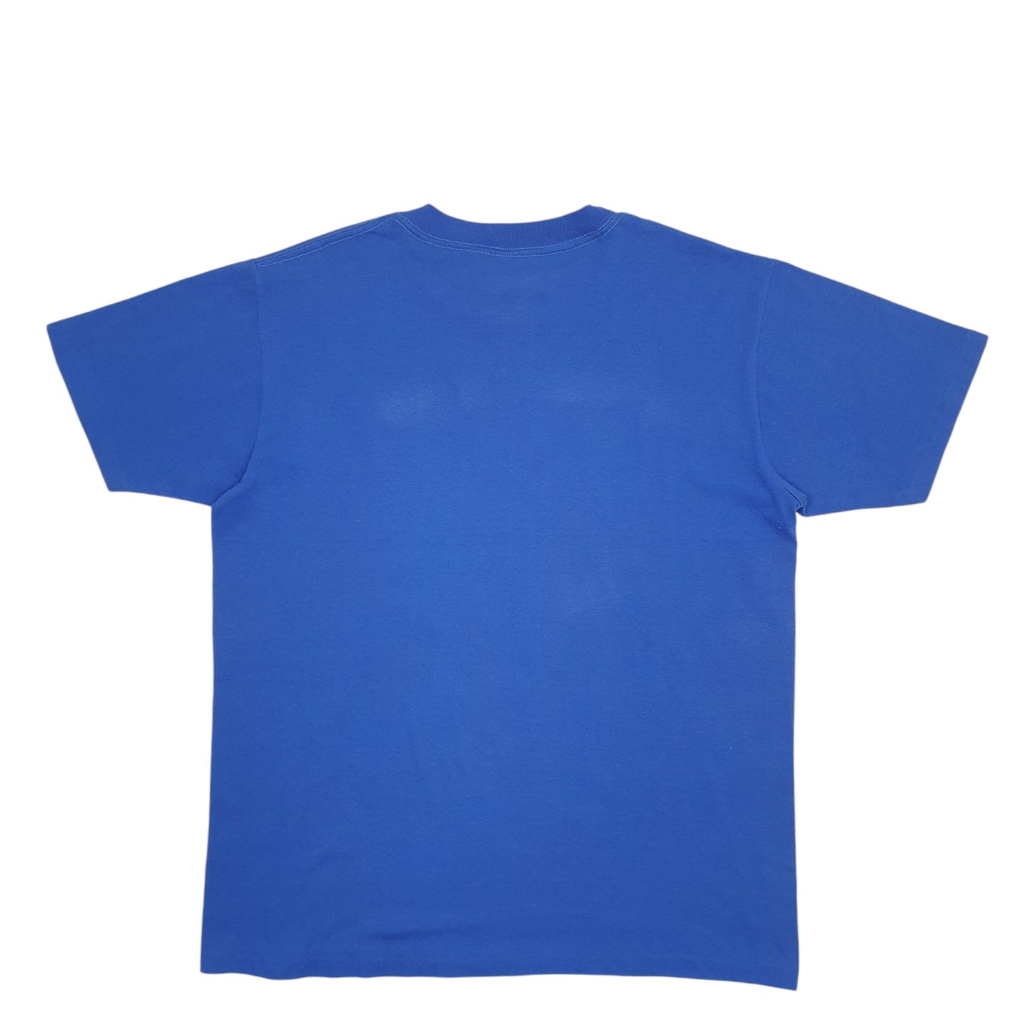 Mens Blue Textile Prints Single Stitch Vintage 90s Made In USA Philmont Short Sleeve T Shirt