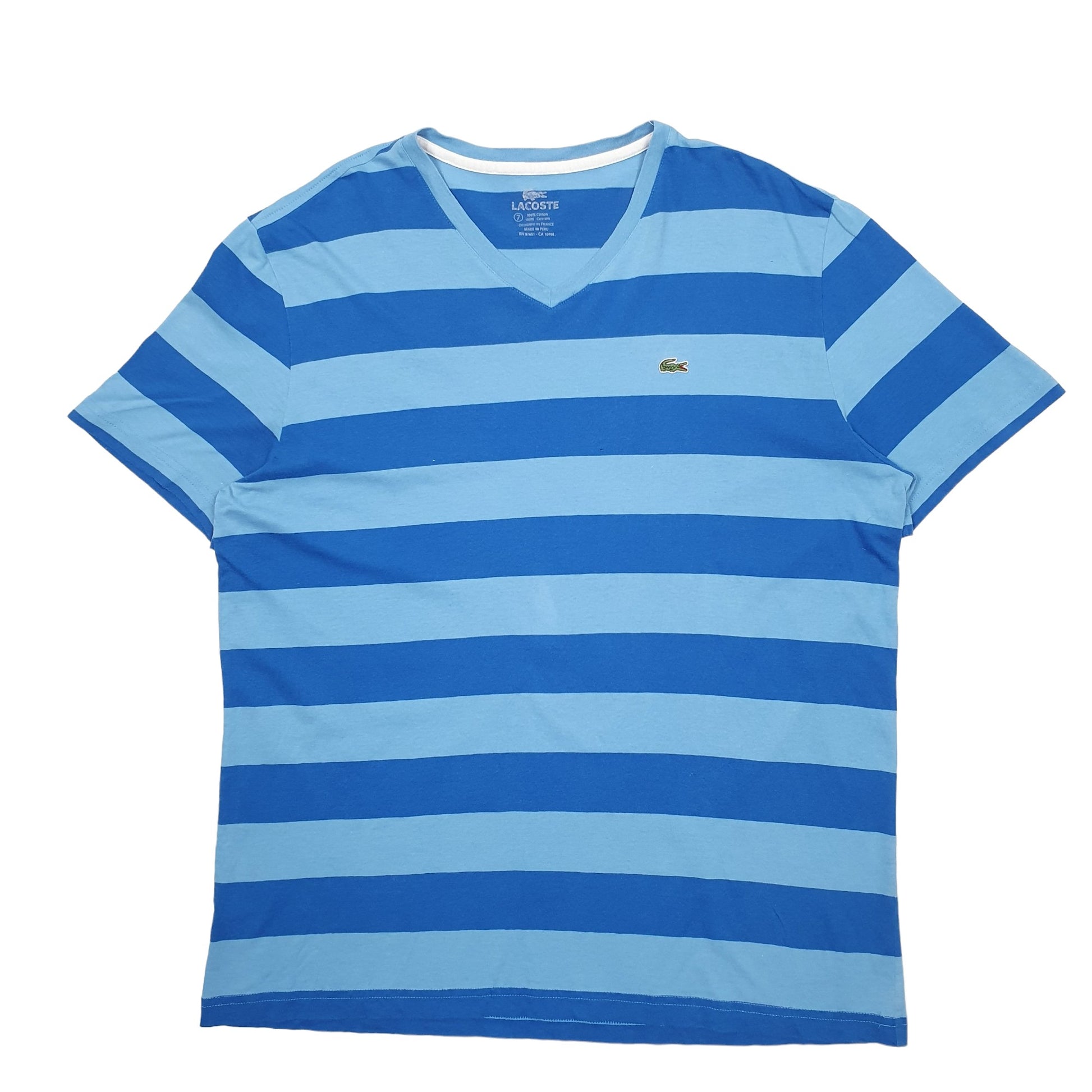 Mens Blue Lacoste  Short Sleeve T Shirt