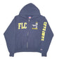 Mens Navy Champion Hoodie FLC Skyhawks Football USA Spellout Full Zip Jumper