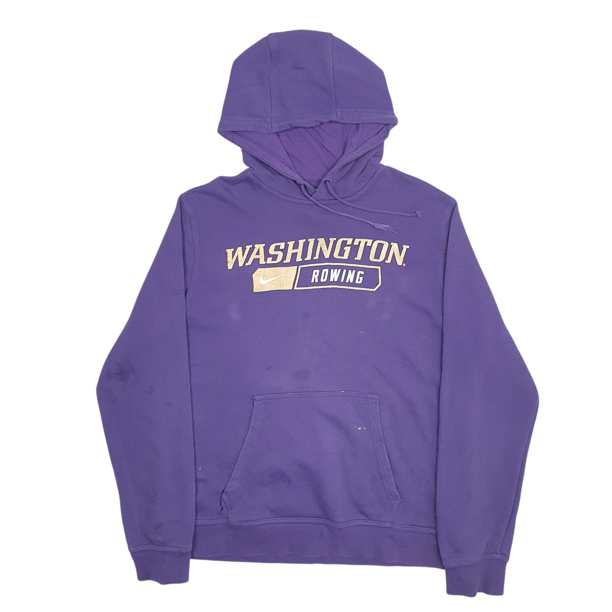 Mens Purple Nike Washington Rowing Spellout Hoodie Jumper