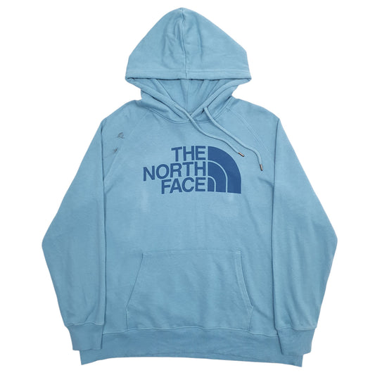 Womens Blue The North Face Spellout Hoodie Jumper