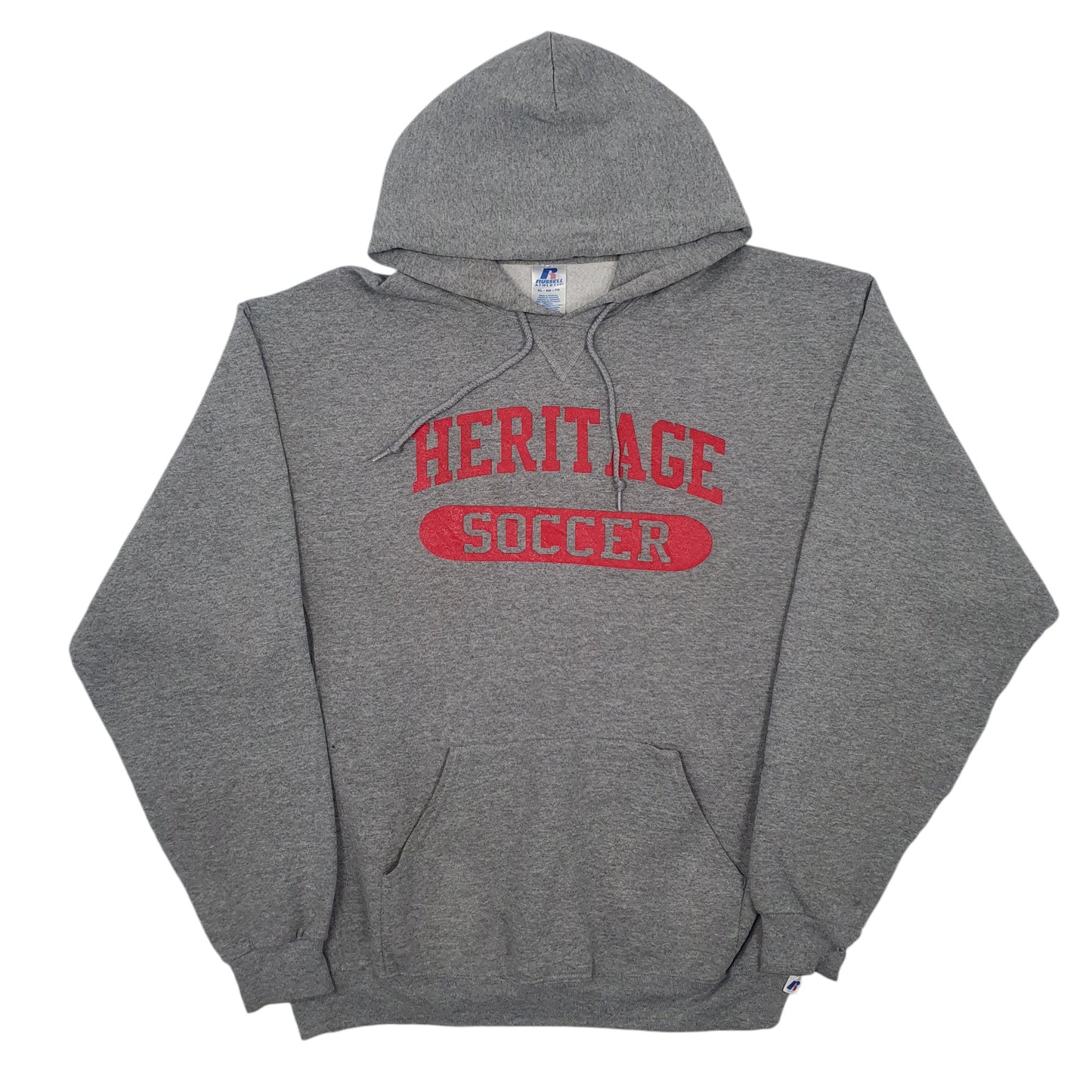 Mens Grey Russel Athletic Heritage soccer Hoodie Jumper