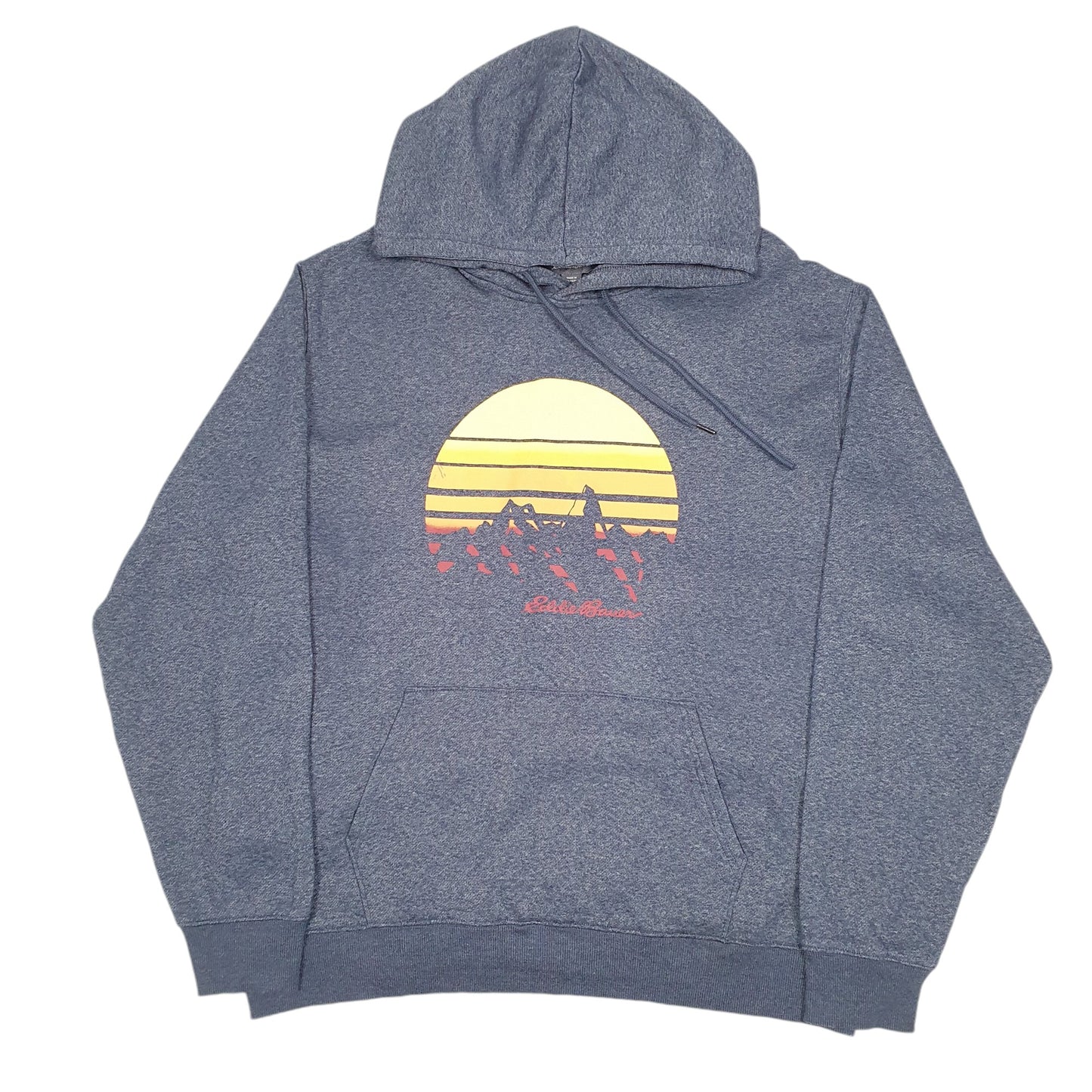 Mens Grey Eddie Bauer Mountains Outdoors Hoodie Jumper