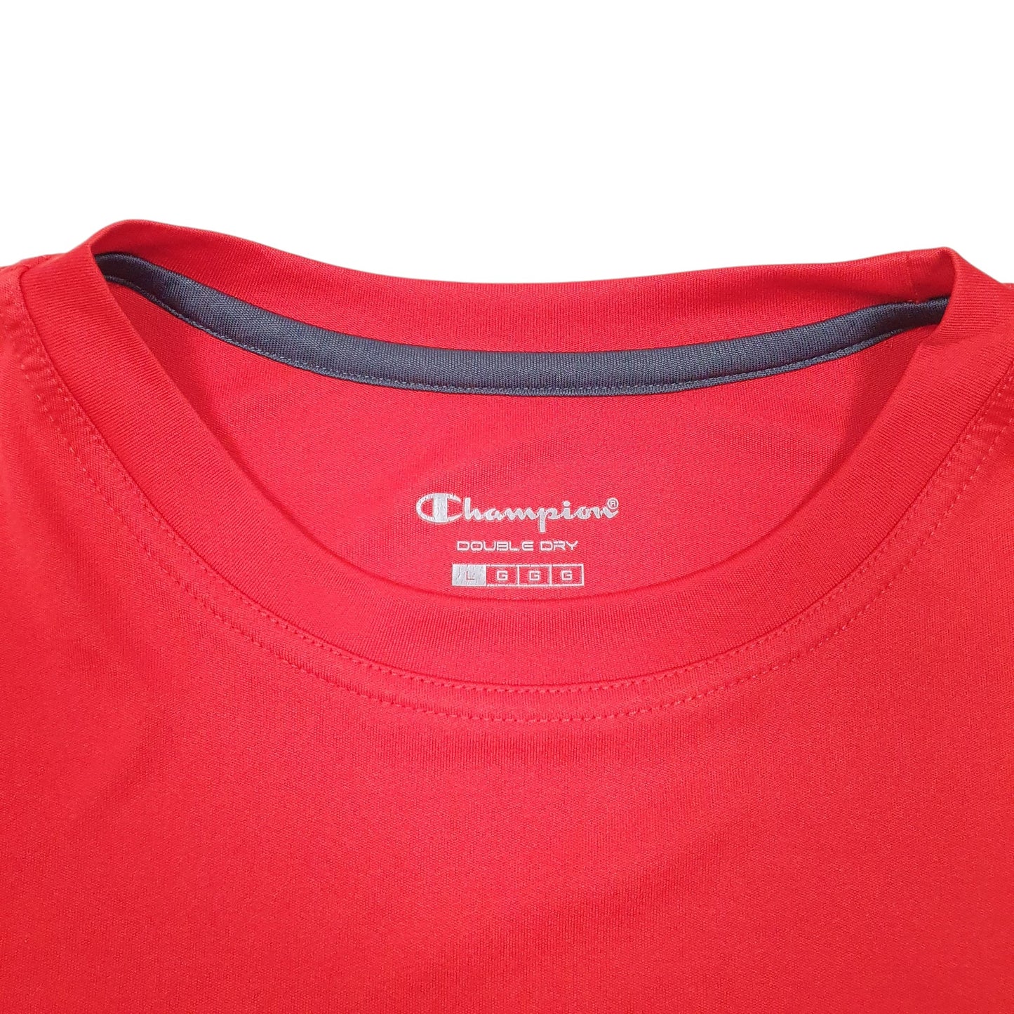 Mens Red Champion Slim Fit Active Workout Short Sleeve T Shirt