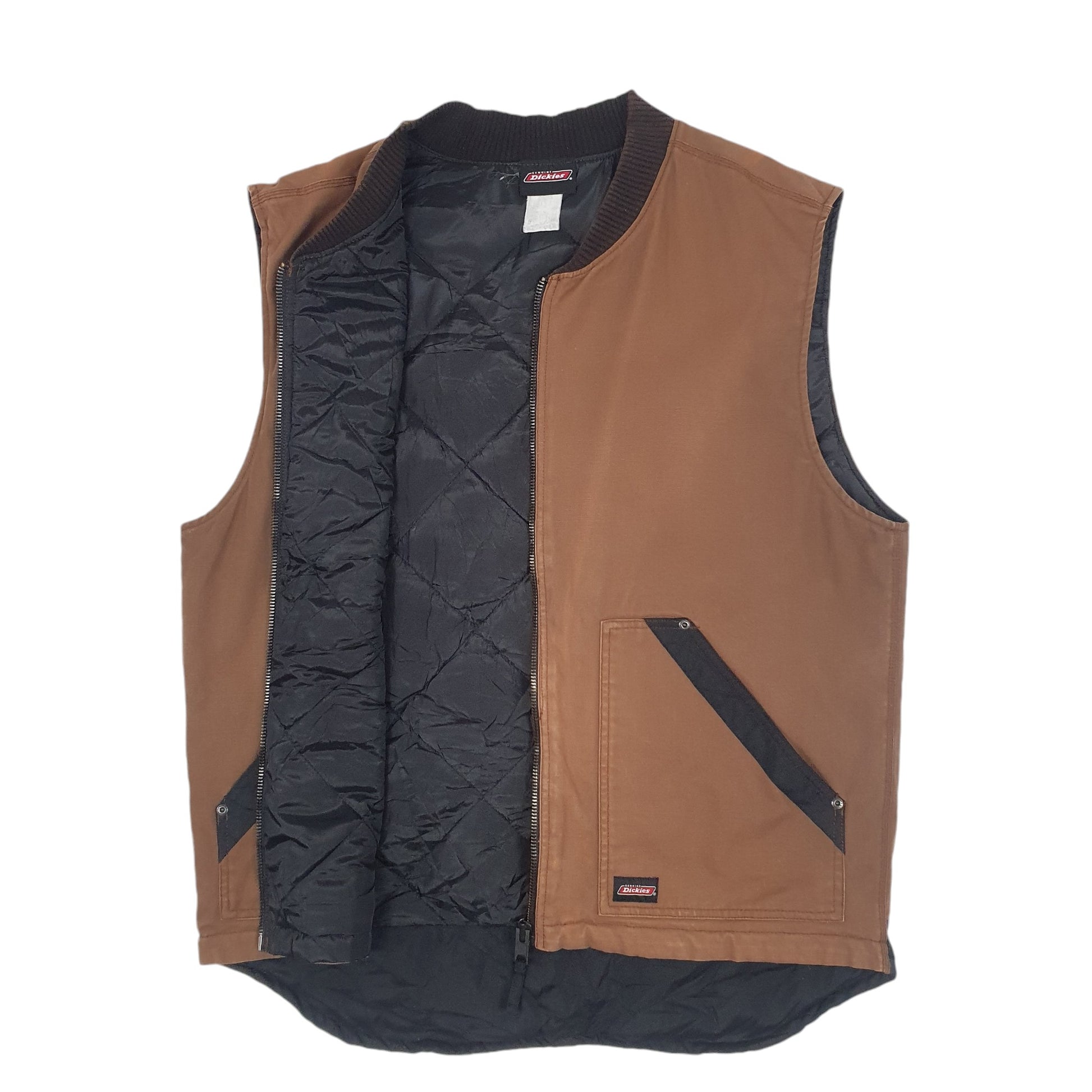 Mens Brown Dickies  Gilet Jumper