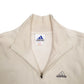 Mens Cream Adidas  Quarter Zip Jumper