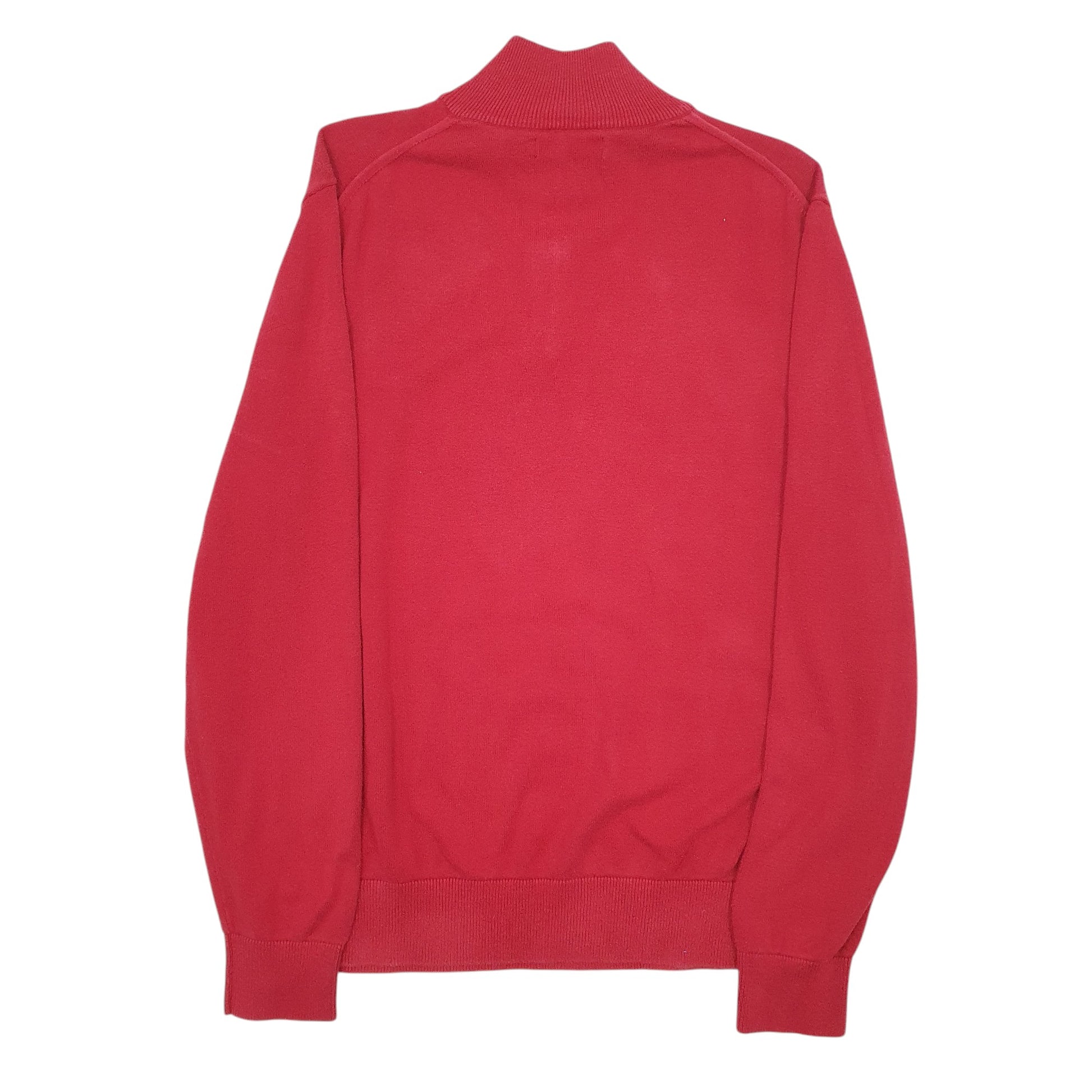 Mens Red Nautica Knitwear Quarter Zip Jumper