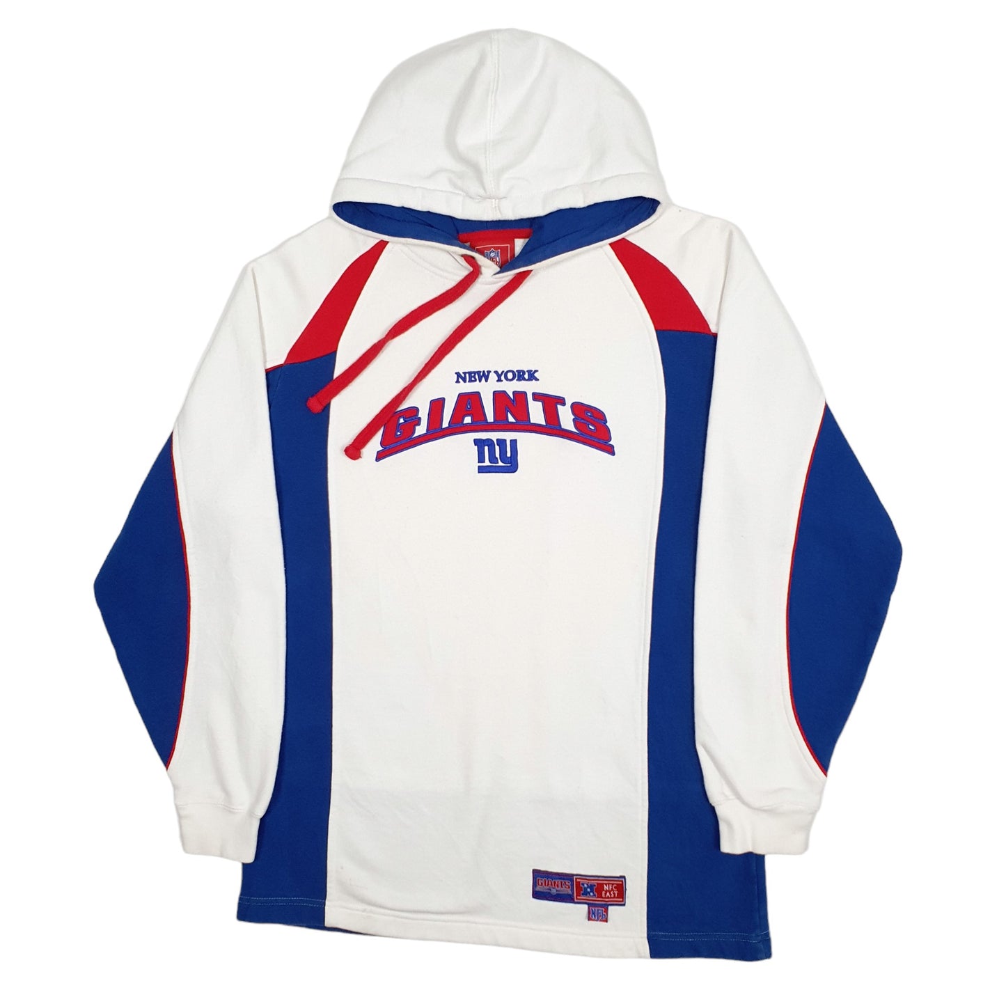 Mens White NFL New York Giant Tall Hoodie Jumper