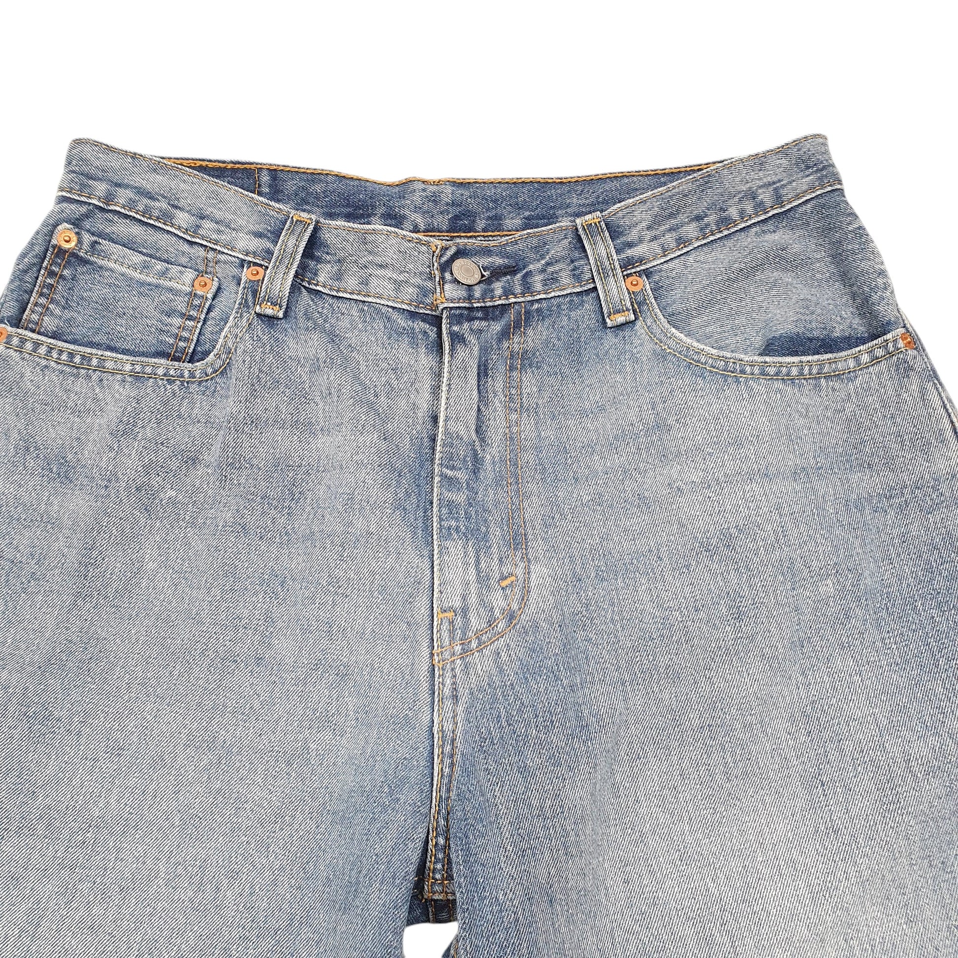 Mens Blue Levis Denim Jeans Jorts Loose Baggy Denim Shorts