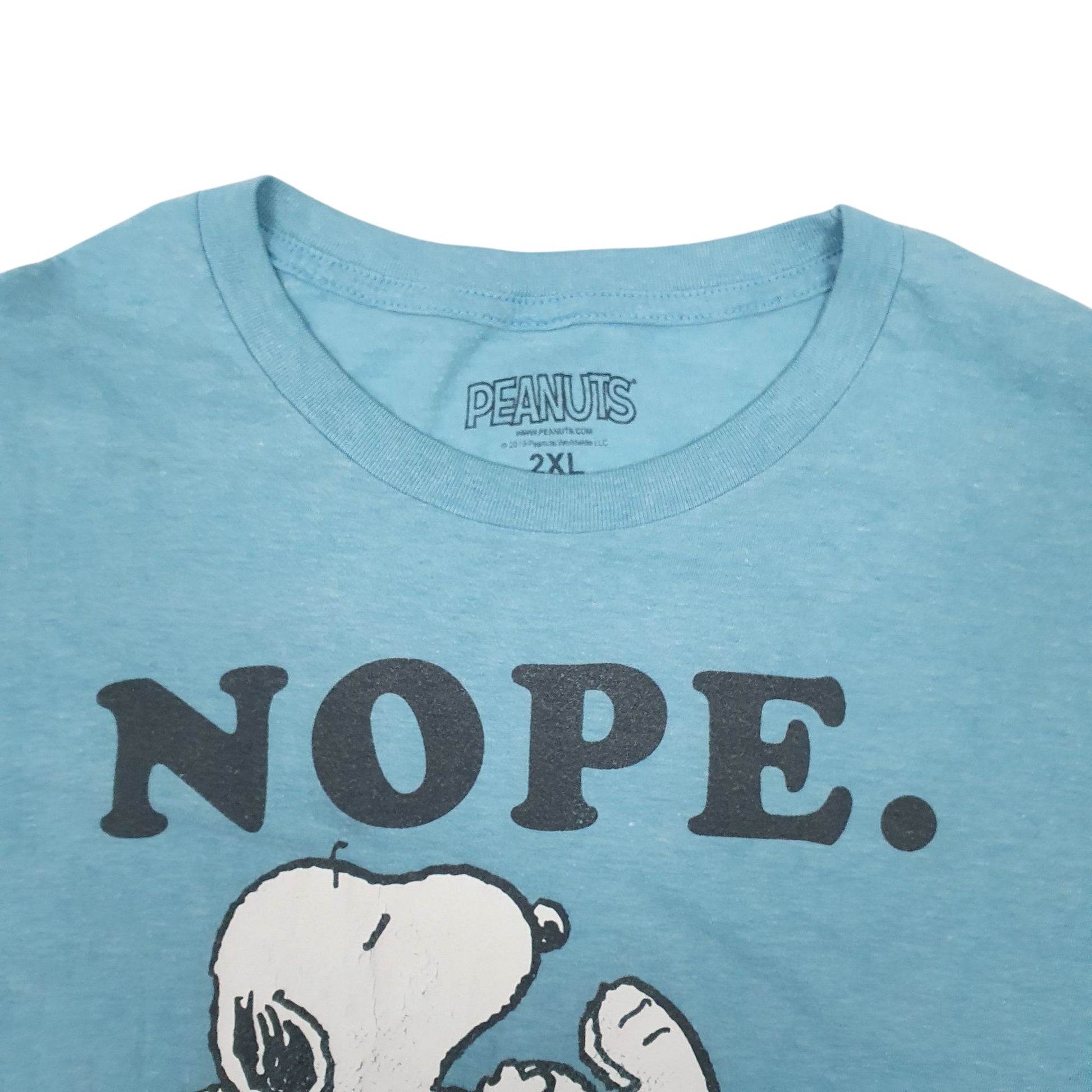 Mens Blue Peanuts  Short Sleeve T Shirt