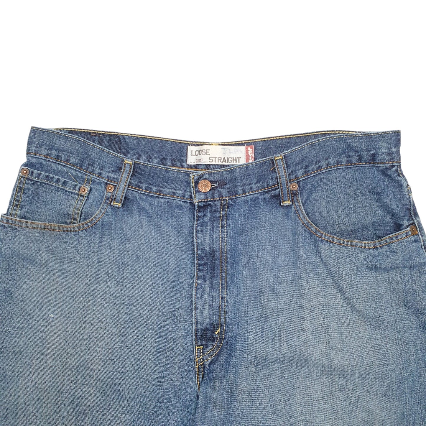 Mens Blue Levis Denim Jeans Jorts Denim Shorts
