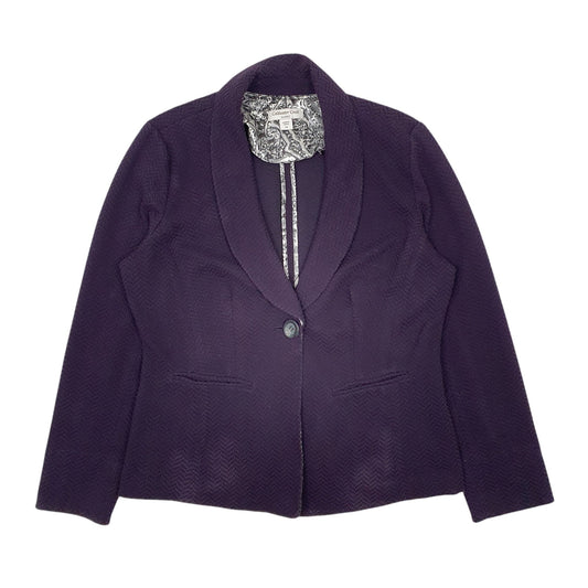 Womens Purple Coldwater Creek Vintage Cardigan Coat