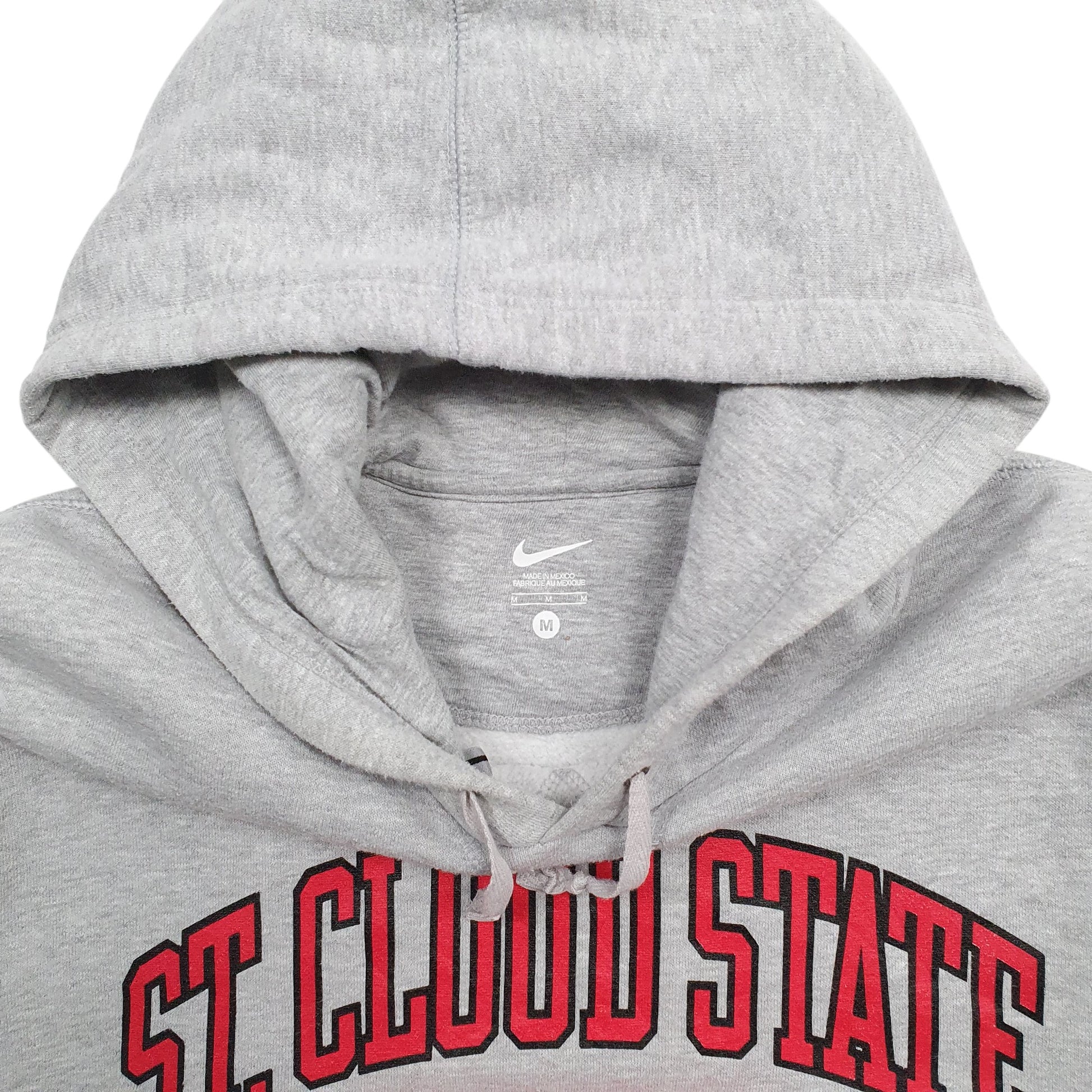 Mens Grey Nike St Cloud State Spellout Hoodie Jumper