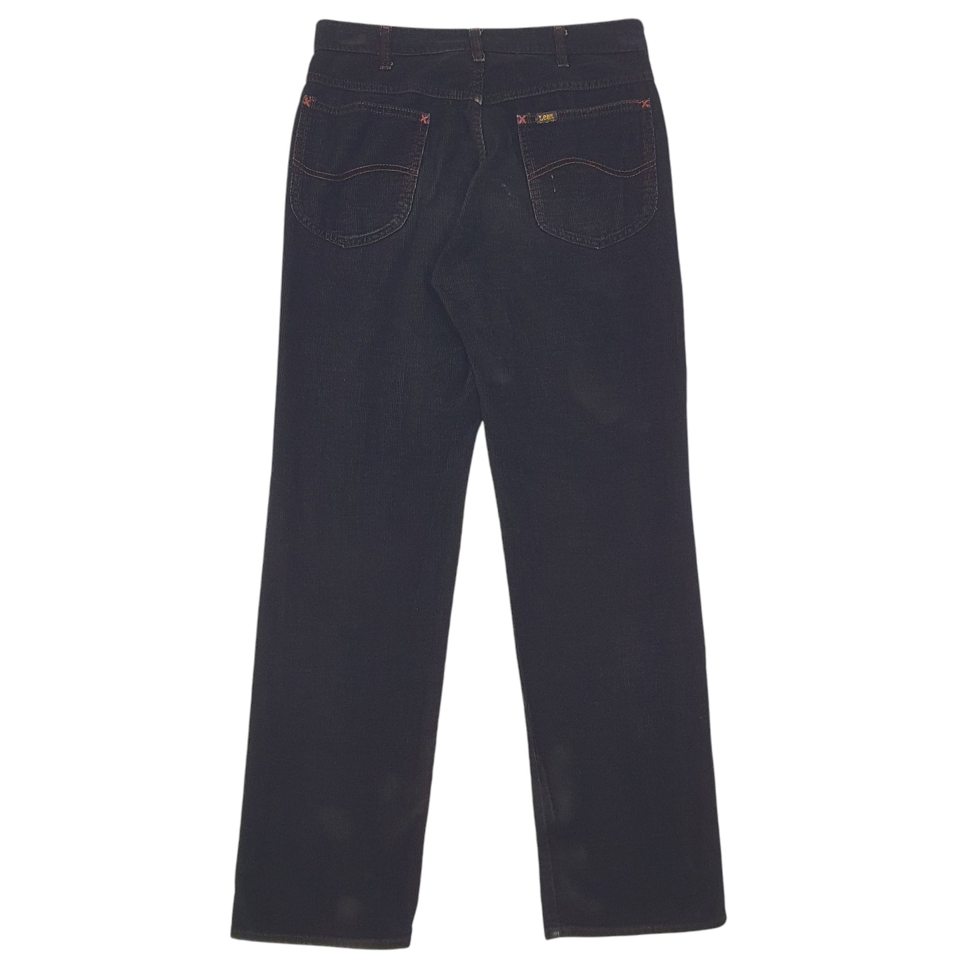 Mens Black Lee  Corduroy Trousers