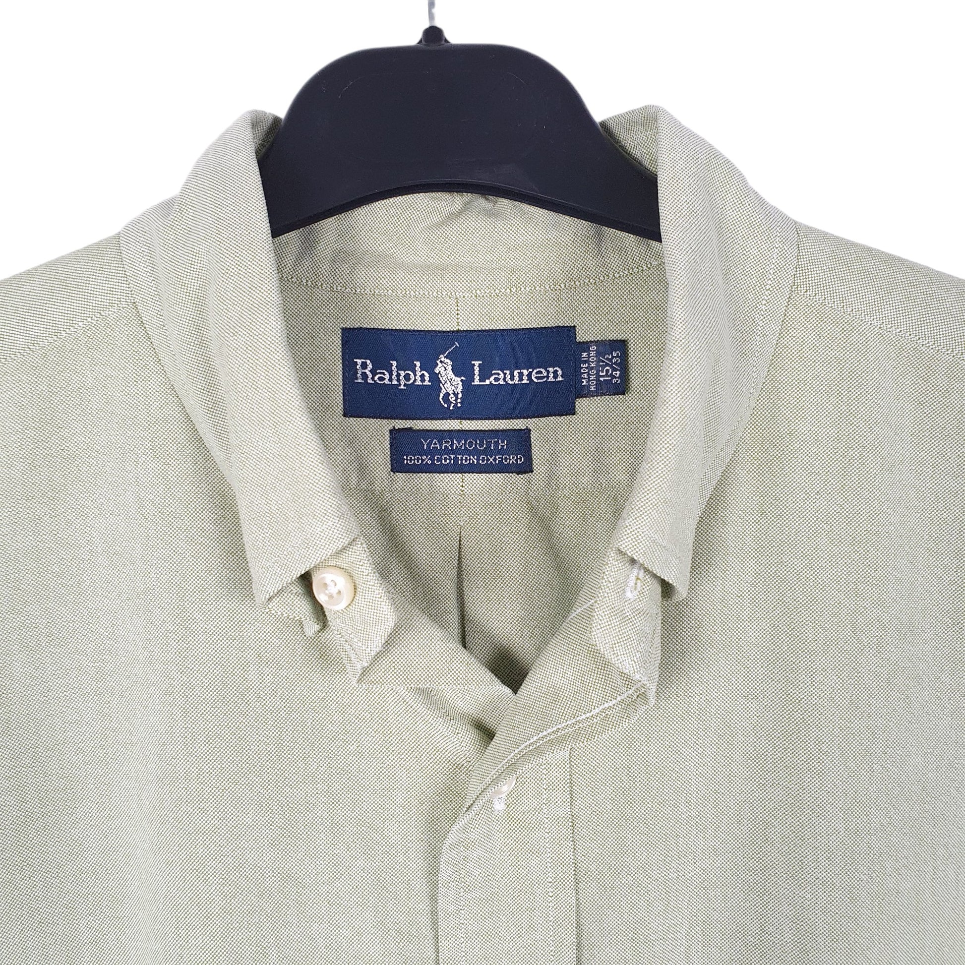 Mens Green Ralph Lauren Oxford Long Sleeve Shirt