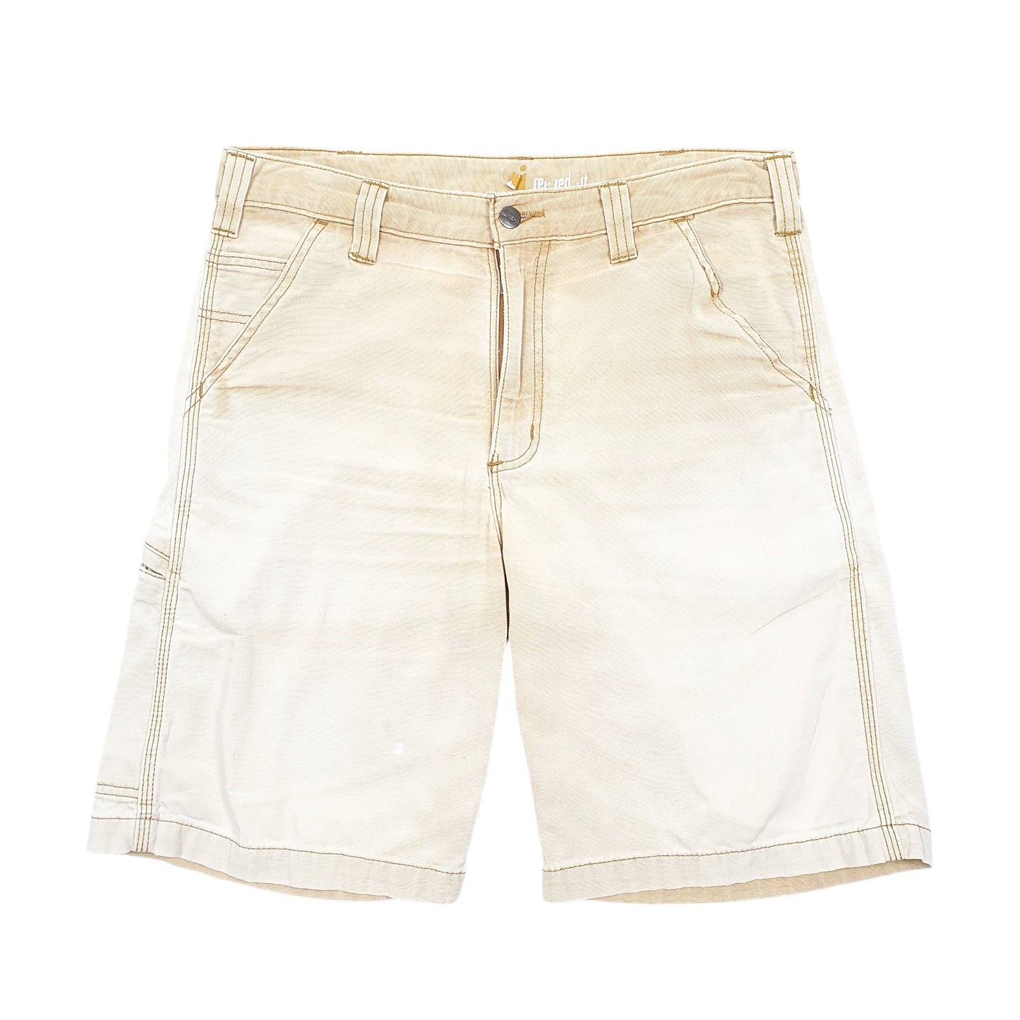 Mens Tan Carhartt Workwear Relaxed Carpenter Shorts