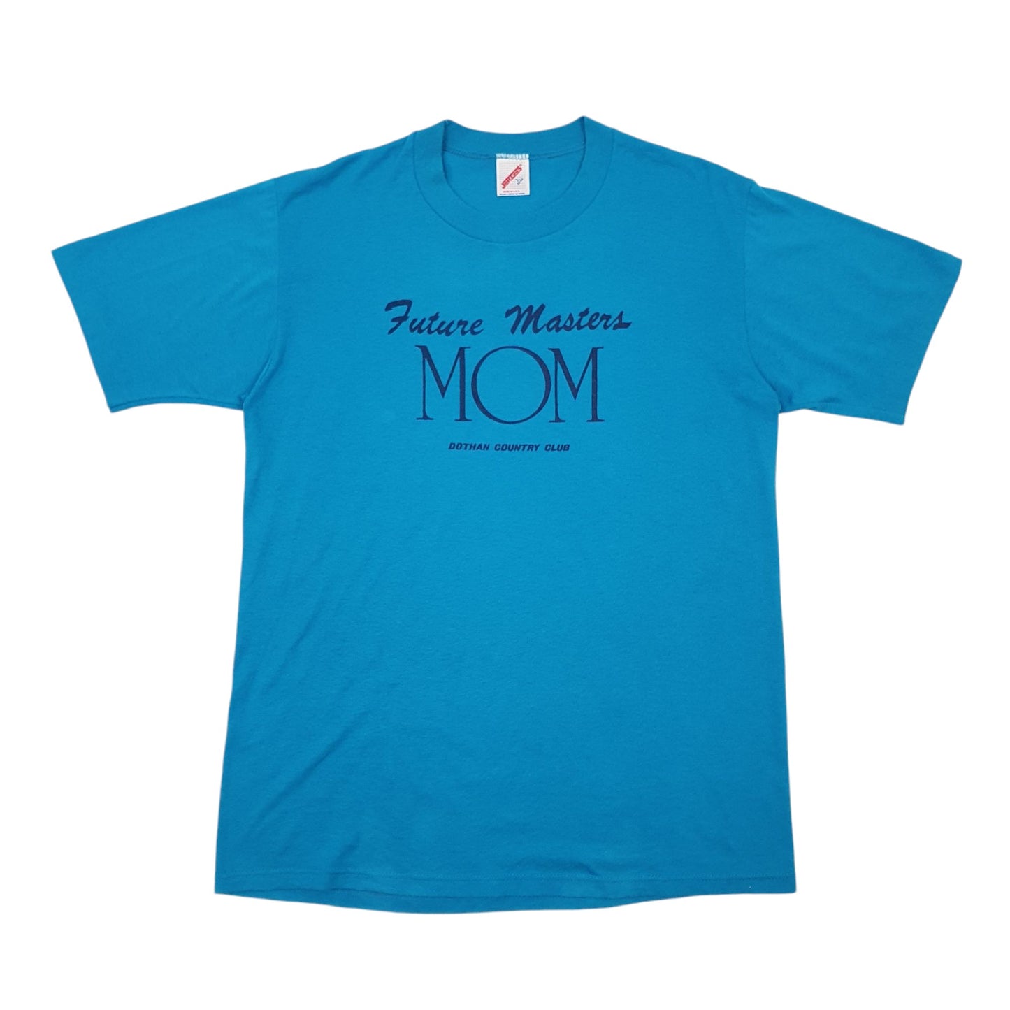 Womens Blue Jerzees Single Stitch Vintage 90s Short Sleeve T Shirt