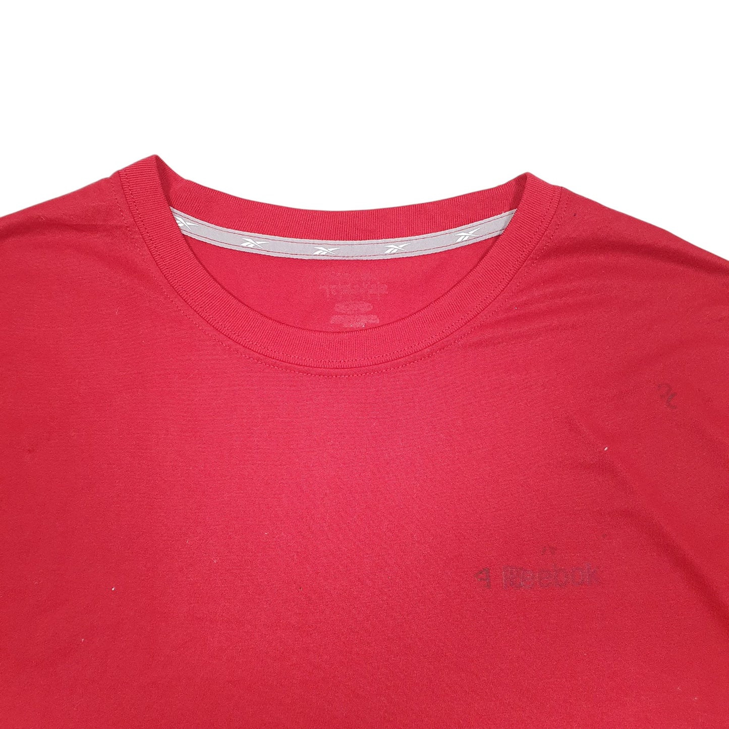 Mens Red Reebok Active Workout Gym Short Sleeve T Shirt
