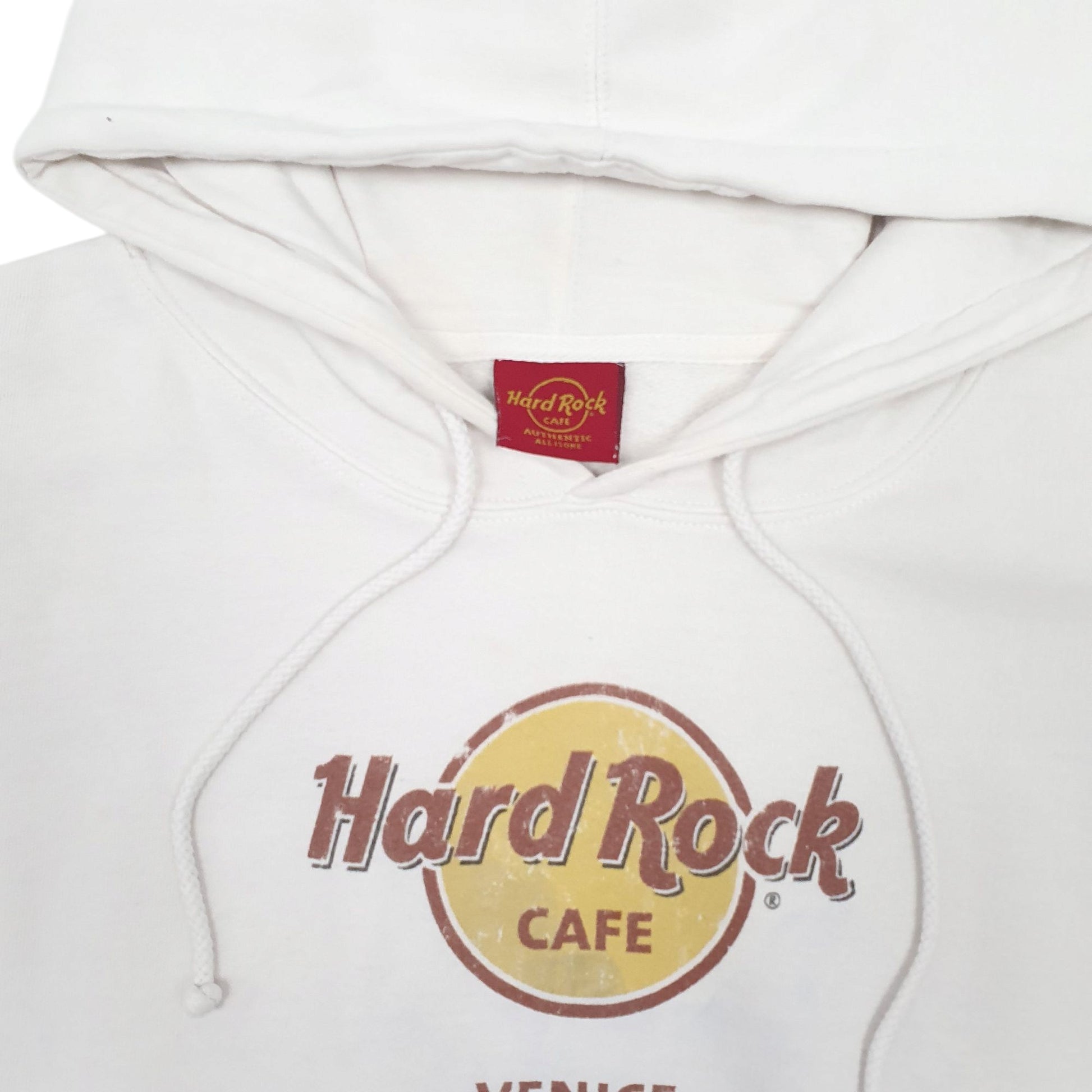 Womens White Hard Rock Cafe Vintage Hoodie Jumper