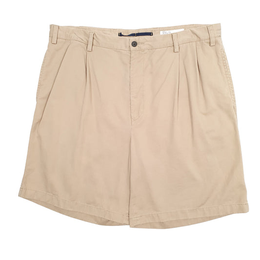 Mens Beige Nautica Deck Rigger Double Pleated Chino Shorts