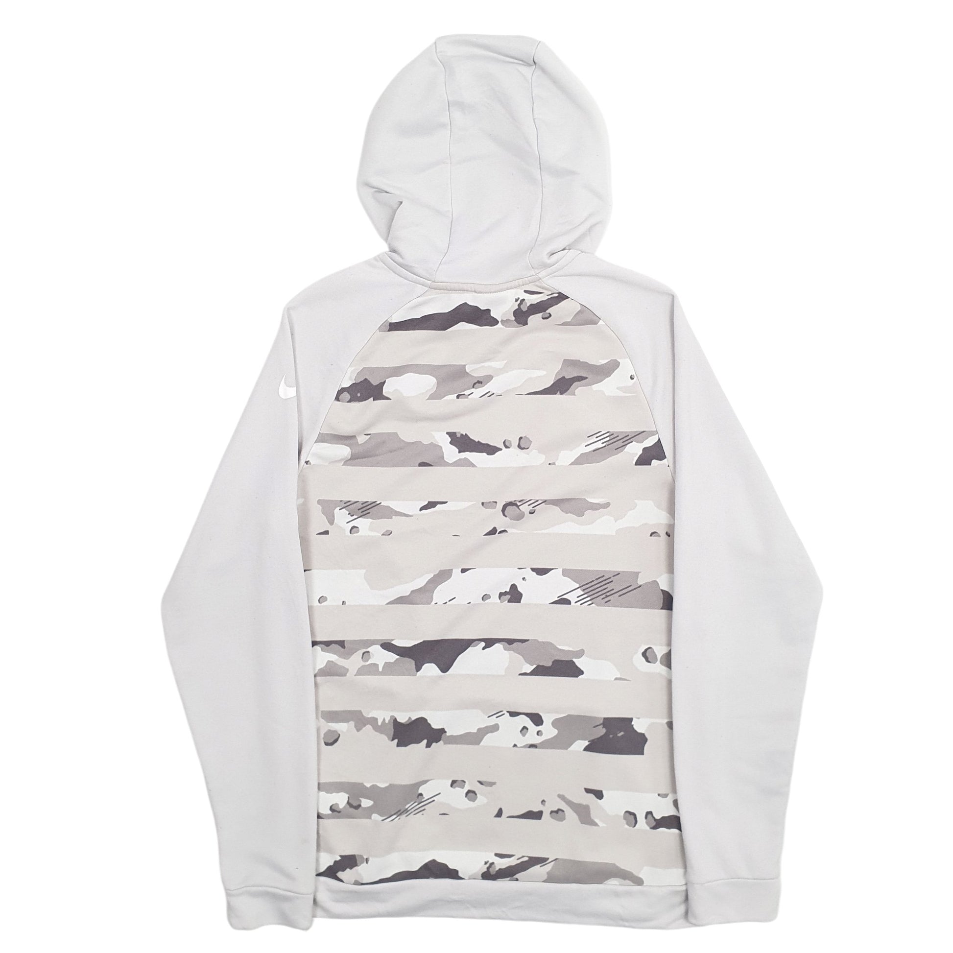 Mens Grey Nike Camo Dri-Fit Hoodie Jumper