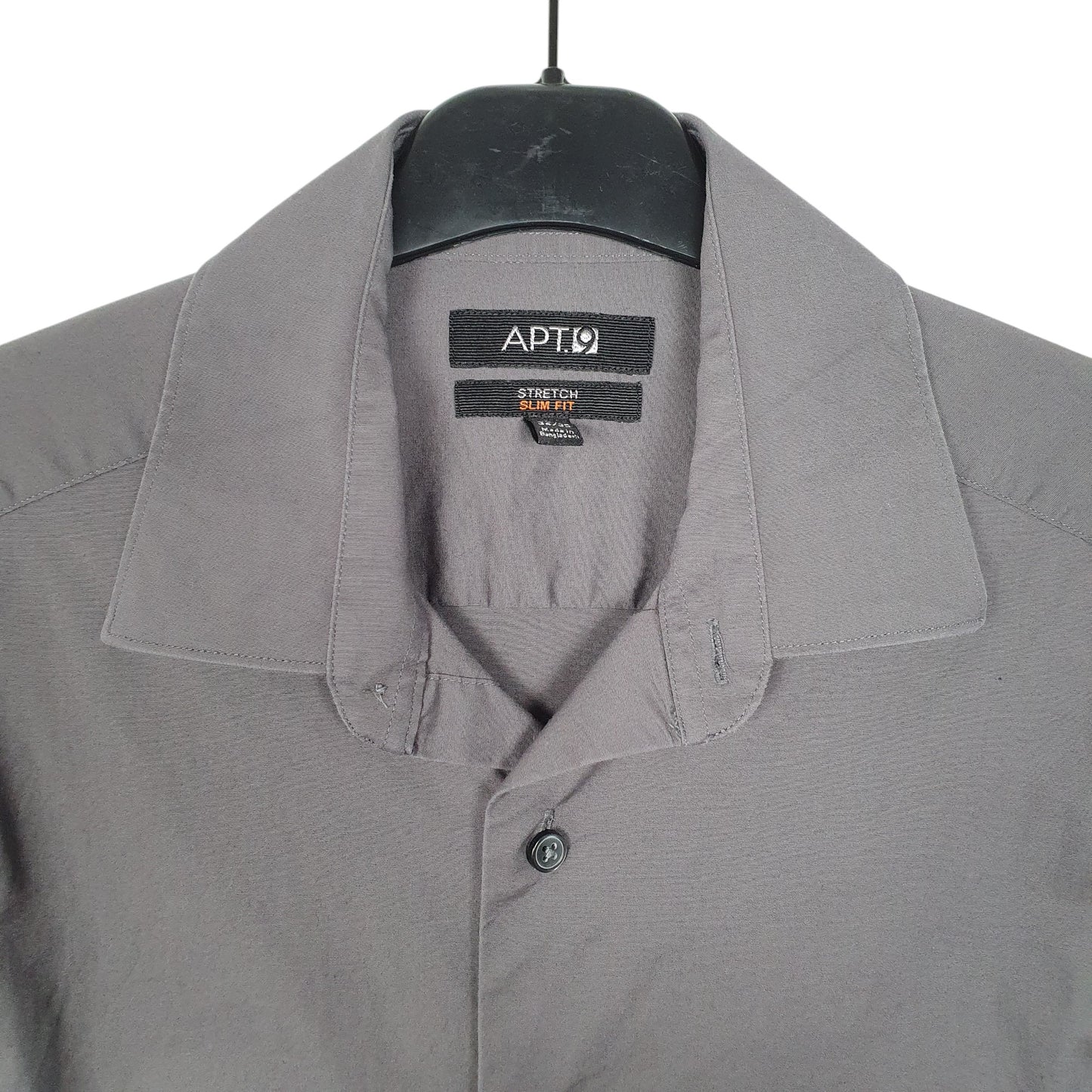 Mens Grey APT.9 Stretch Long Sleeve Shirt