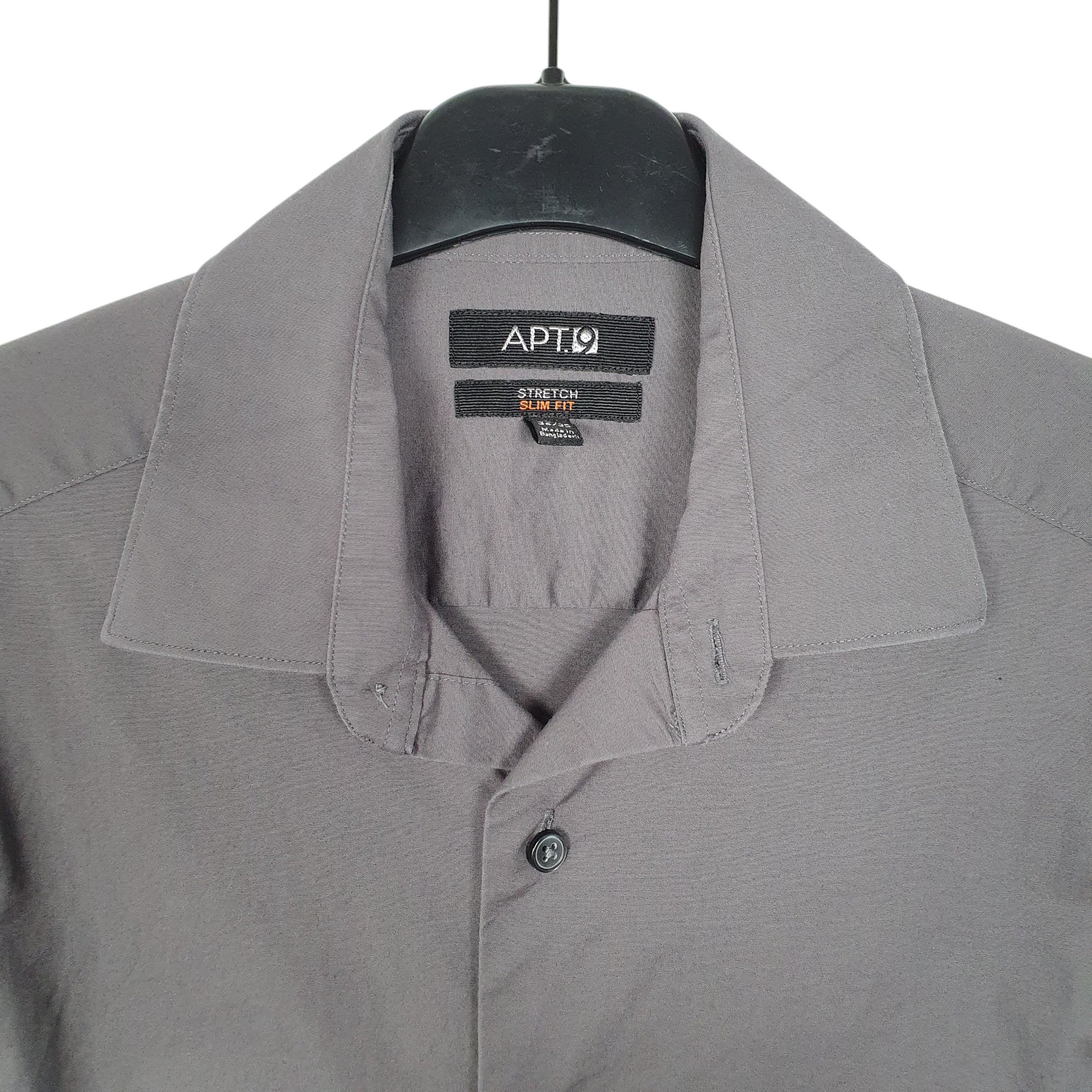 Mens Grey APT.9 Stretch Long Sleeve Shirt