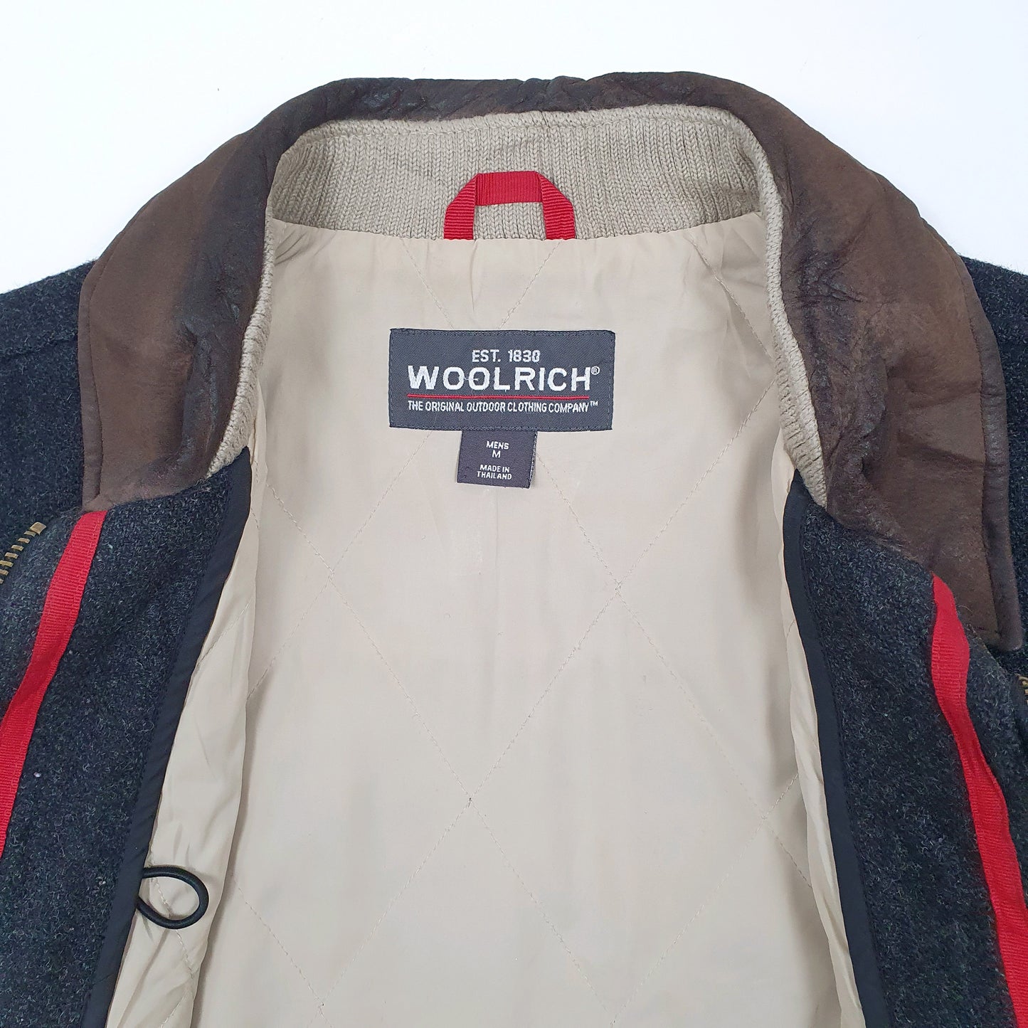 Mens Grey Woolrich Bomber  Coat