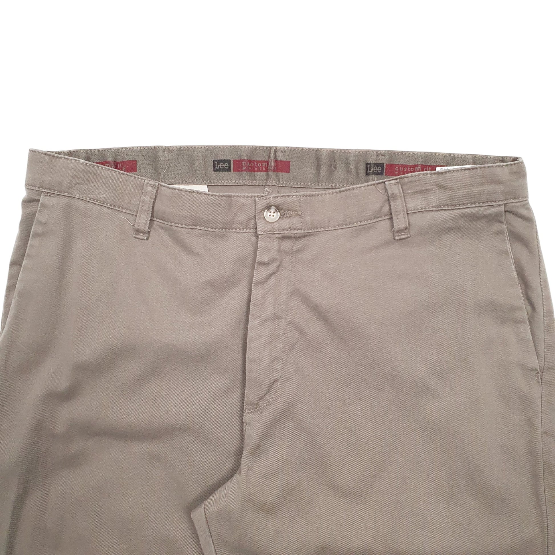 Mens Beige Lee  Chino Trousers