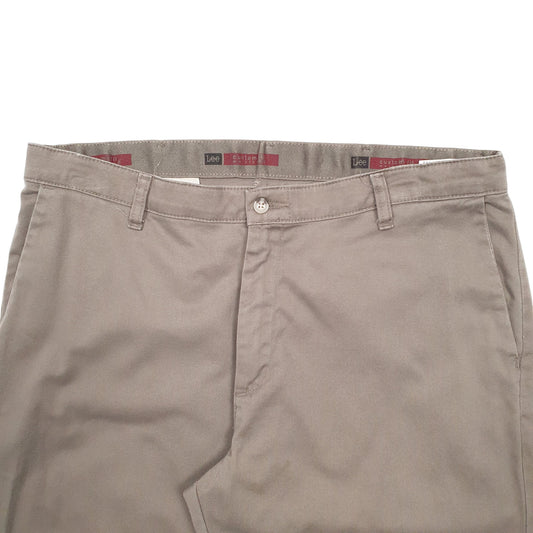 Mens Beige Lee  Chino Trousers