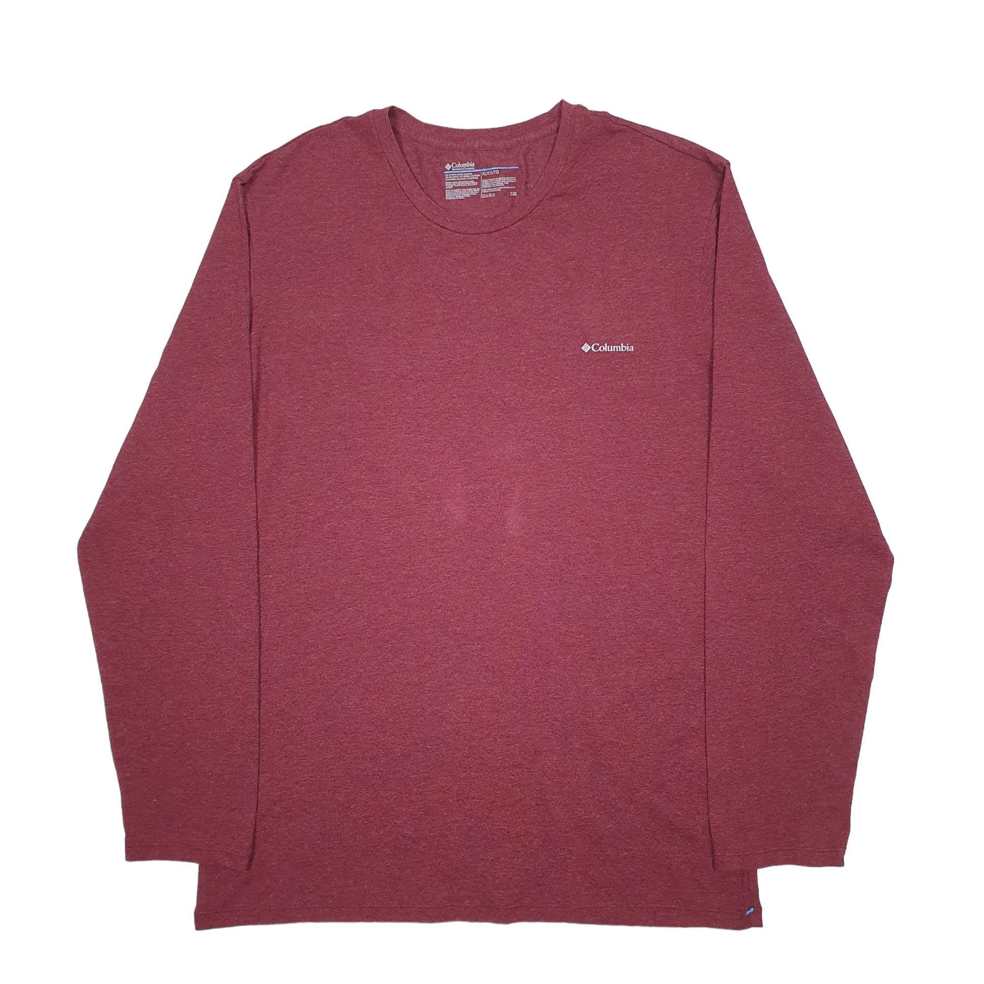 Mens Burgundy Columbia Sportswear  Long Sleeve T Shirt