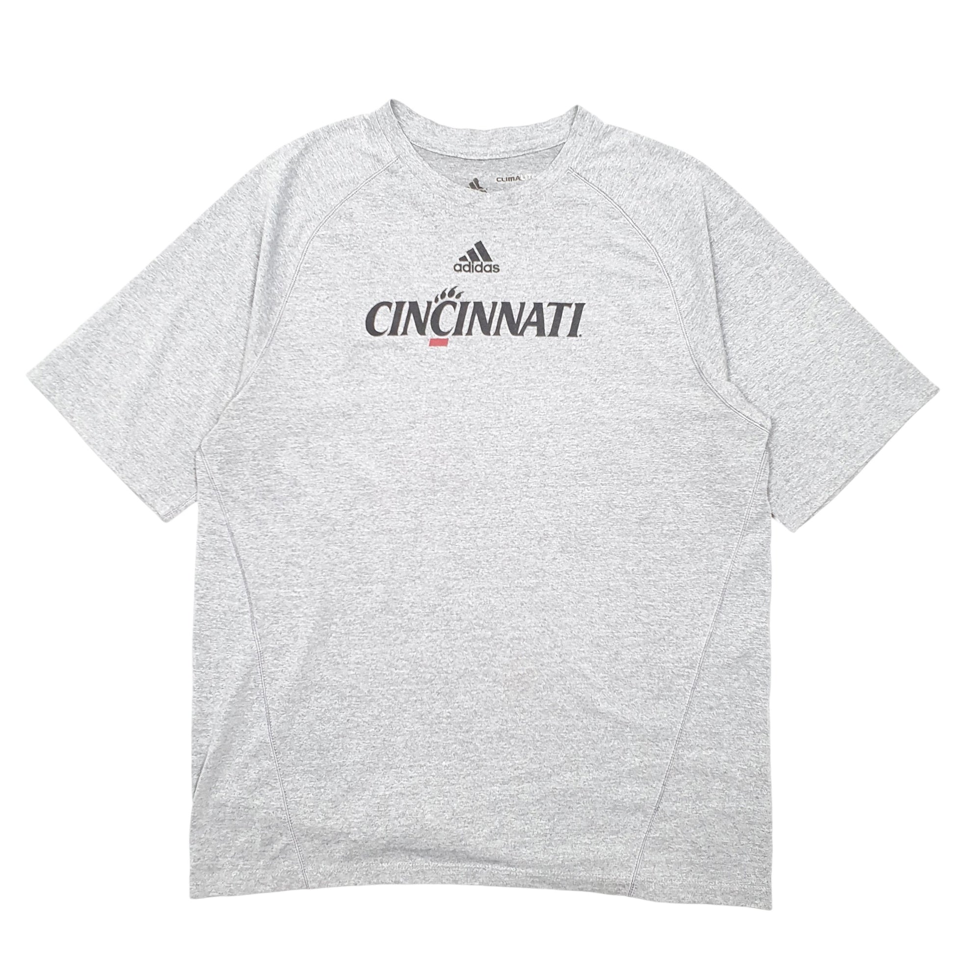 Mens Grey Adidas Cincinati Climalite Active Short Sleeve T Shirt
