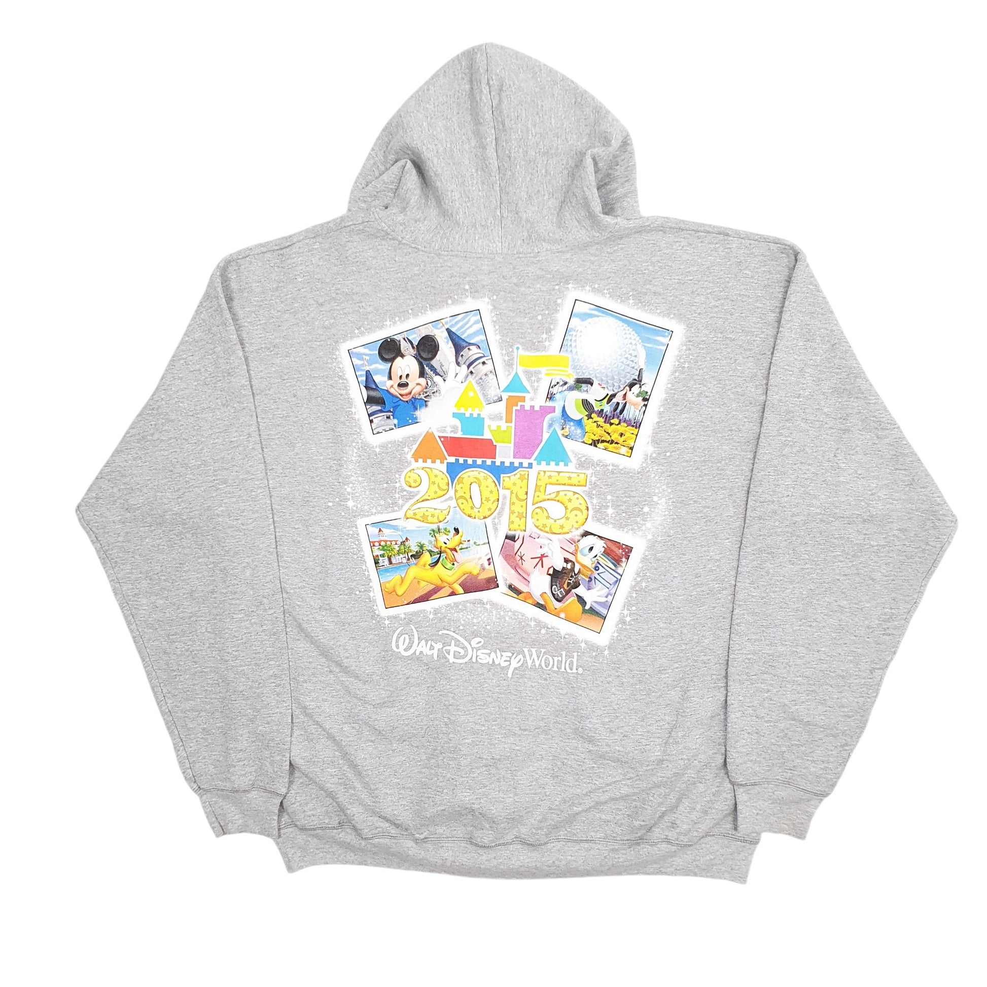 Mens Grey Disney Disneyland Hanes 2015 Full Zip Jumper