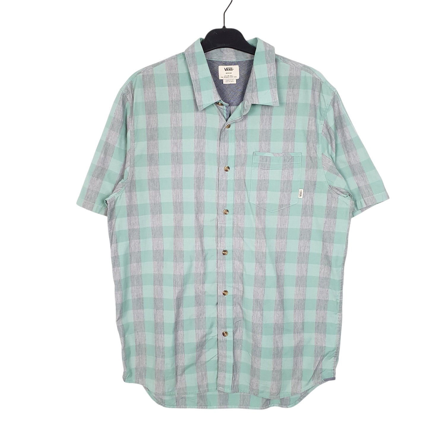 Mens Green Vans  Short Sleeve Shirt