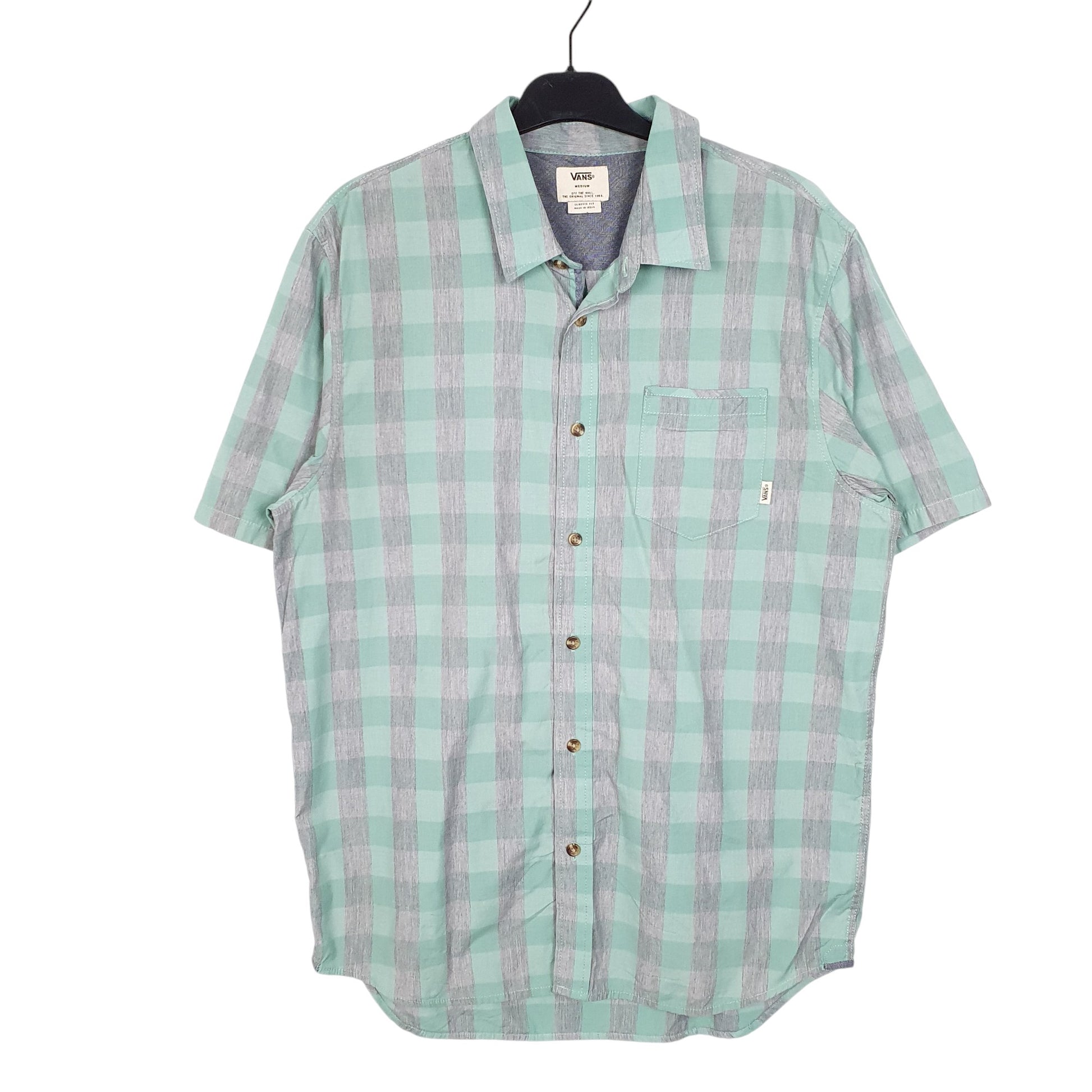 Mens Green Vans  Short Sleeve Shirt