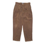 Mens Brown Polo Ralph Lauren Vintage Double Pleated Corduroy Trousers