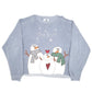 Womens Grey Authentic Pigment The Brrrs Snowman Family Festive Winter Christmas Vintage Crewneck Jumper