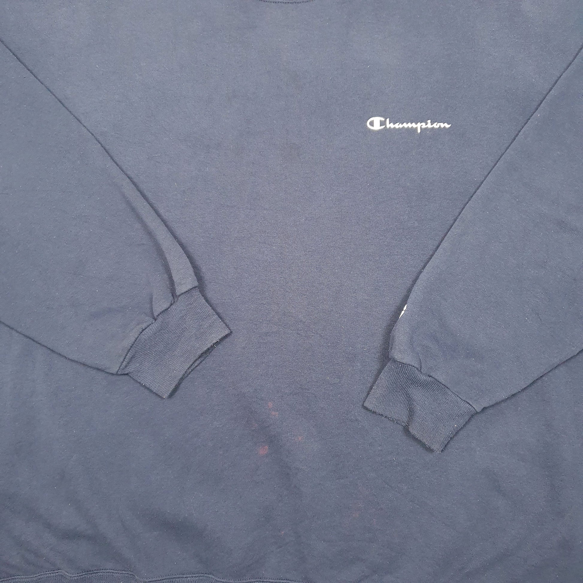 Mens Navy Champion Vintage 90s Crewneck Jumper