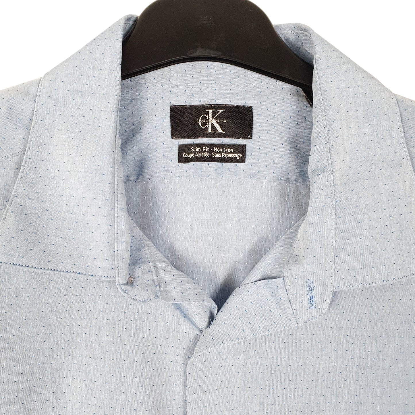 Mens Blue Calvin Klein  Long Sleeve Shirt