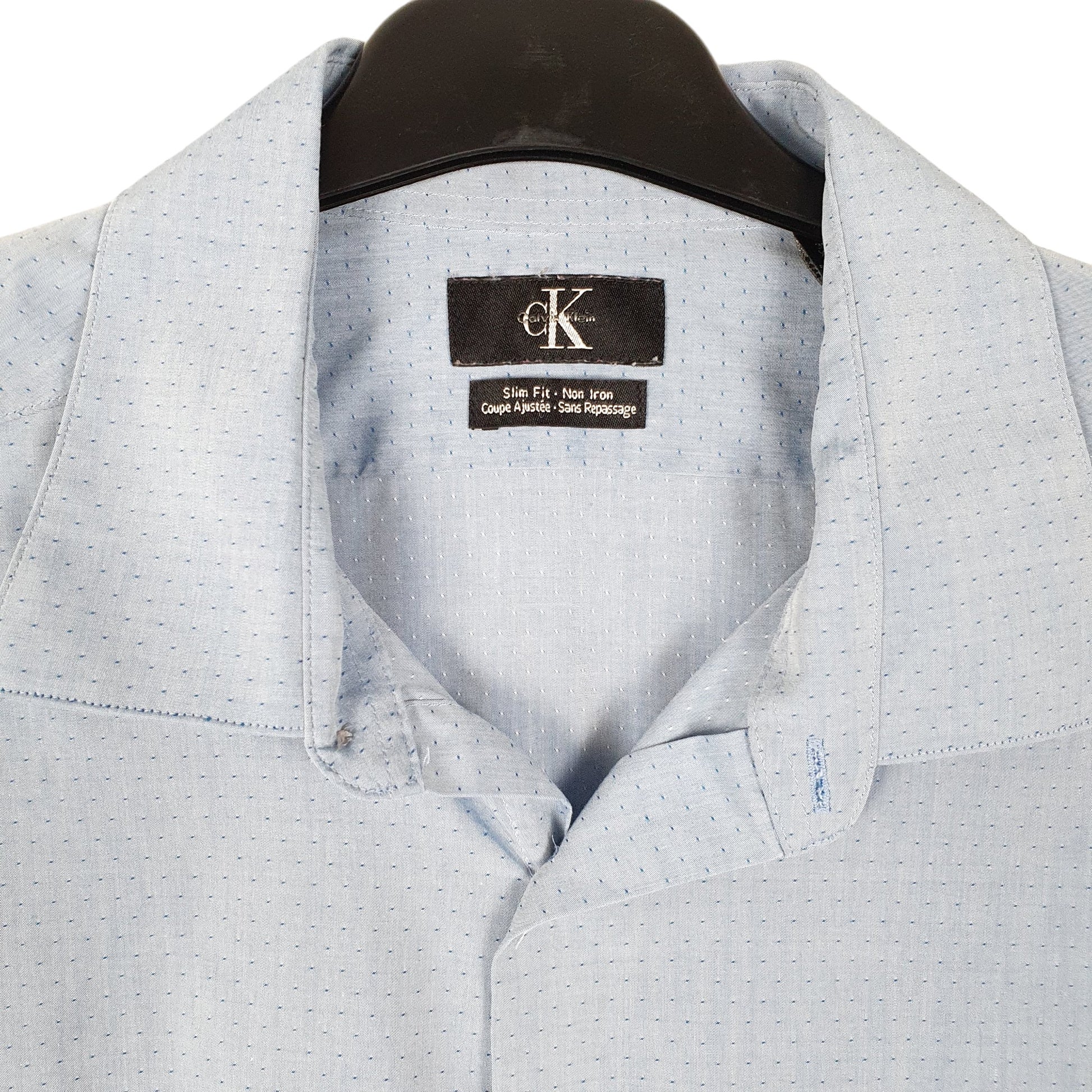 Mens Blue Calvin Klein  Long Sleeve Shirt