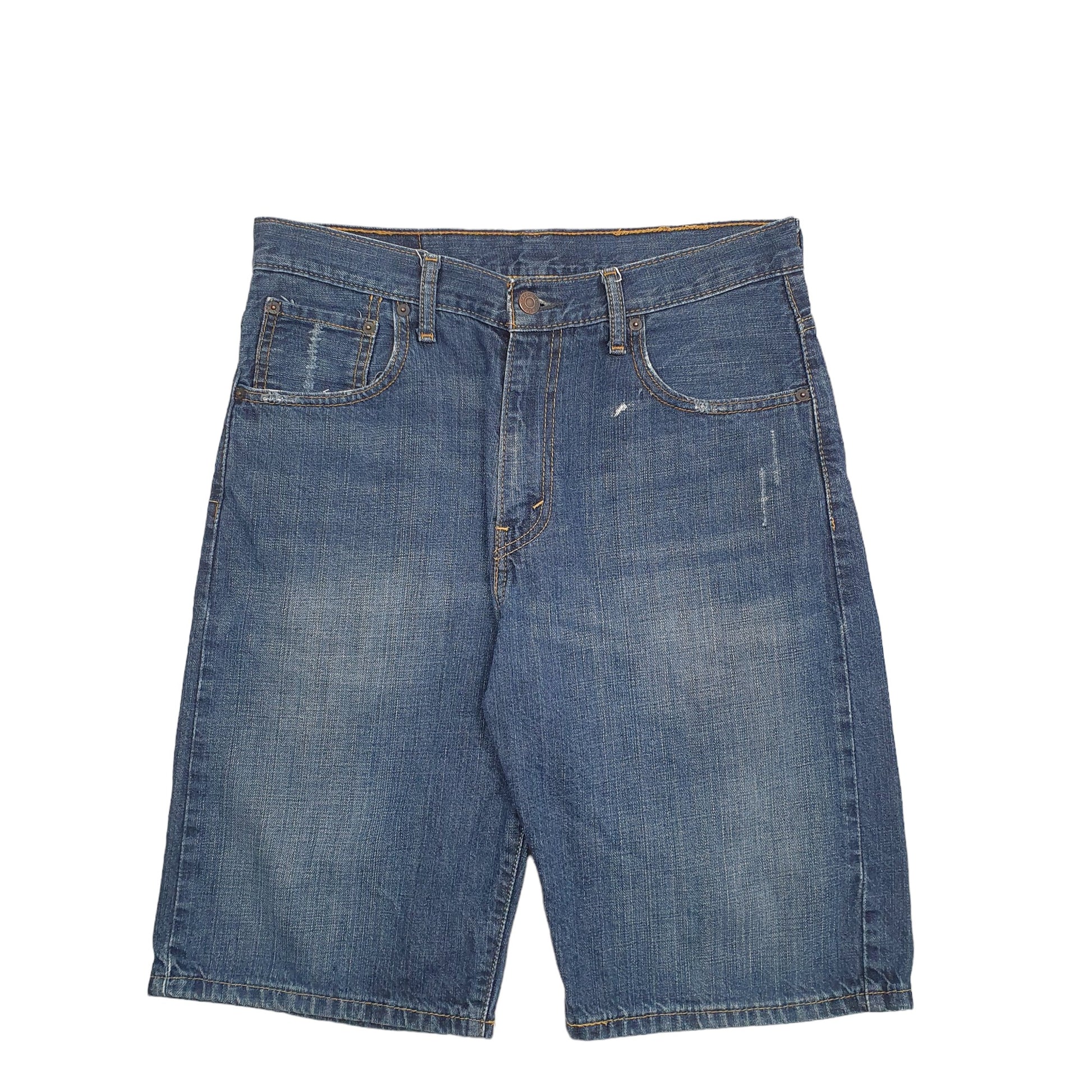 Mens Blue Levis Denim Jeans Jorts Denim Shorts