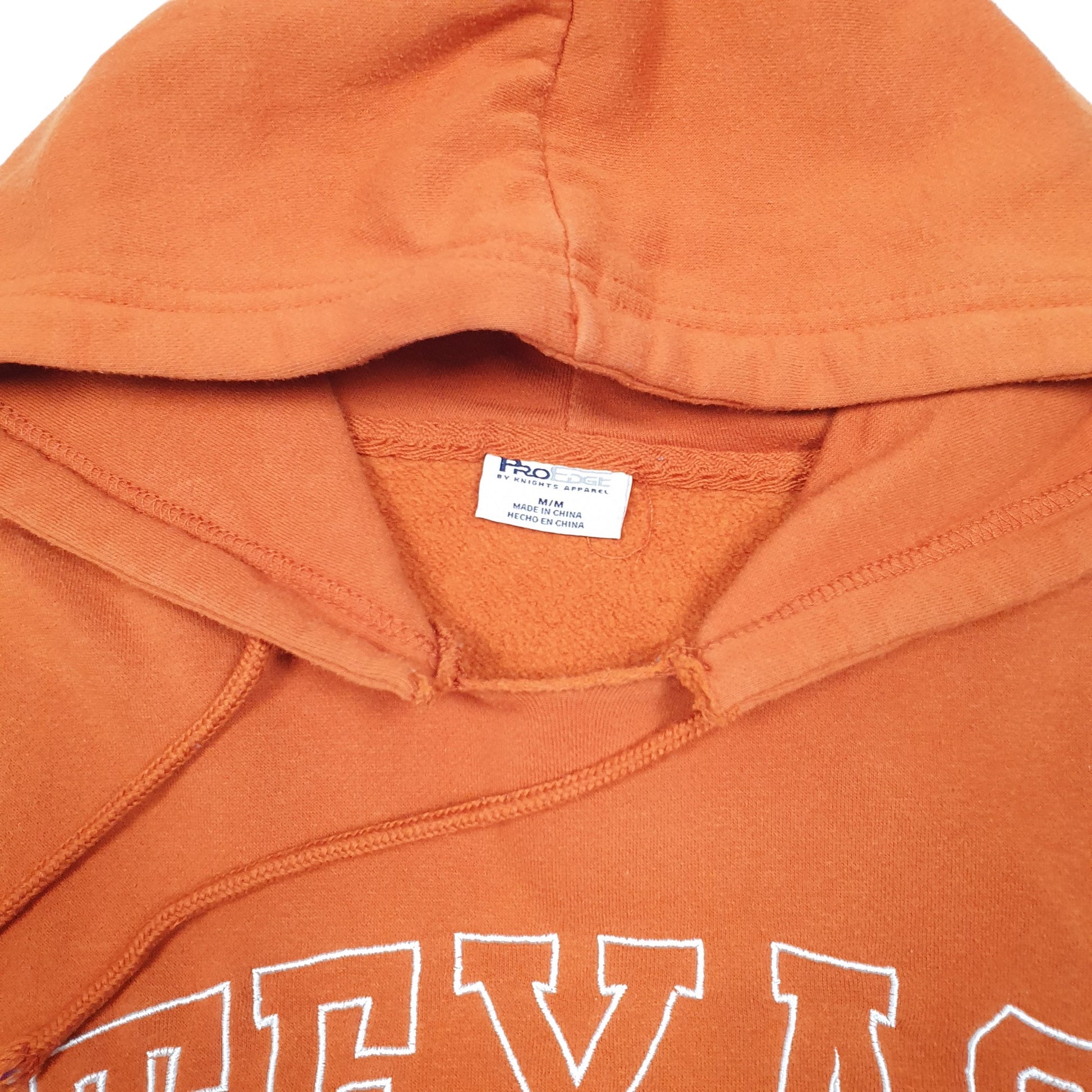 Mens Orange Pro Edge Texas Longhorns American Football Hoodie Jumper