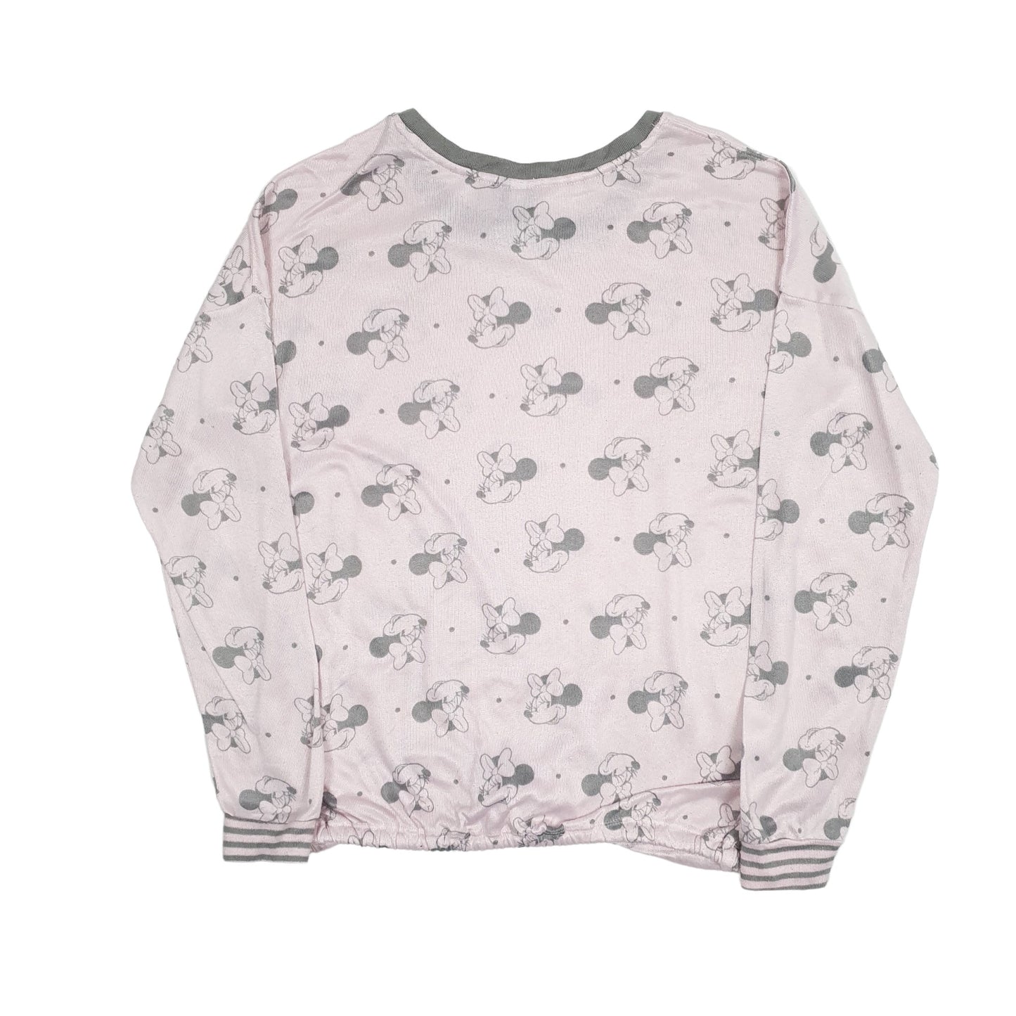 Womens Pink Disney Mickey Minnie Mouse Crewneck Jumper