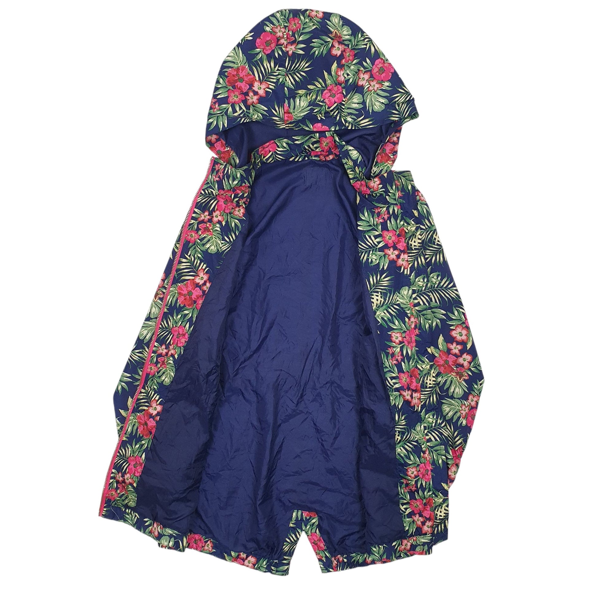 Womens Navy Unbranded Floral  Coat