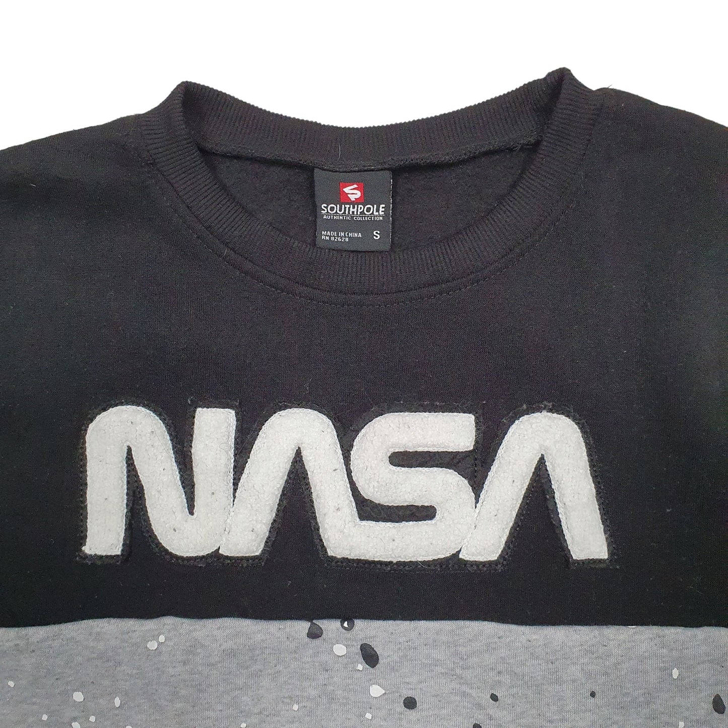 Mens Black Southpole NASA Crewneck Jumper